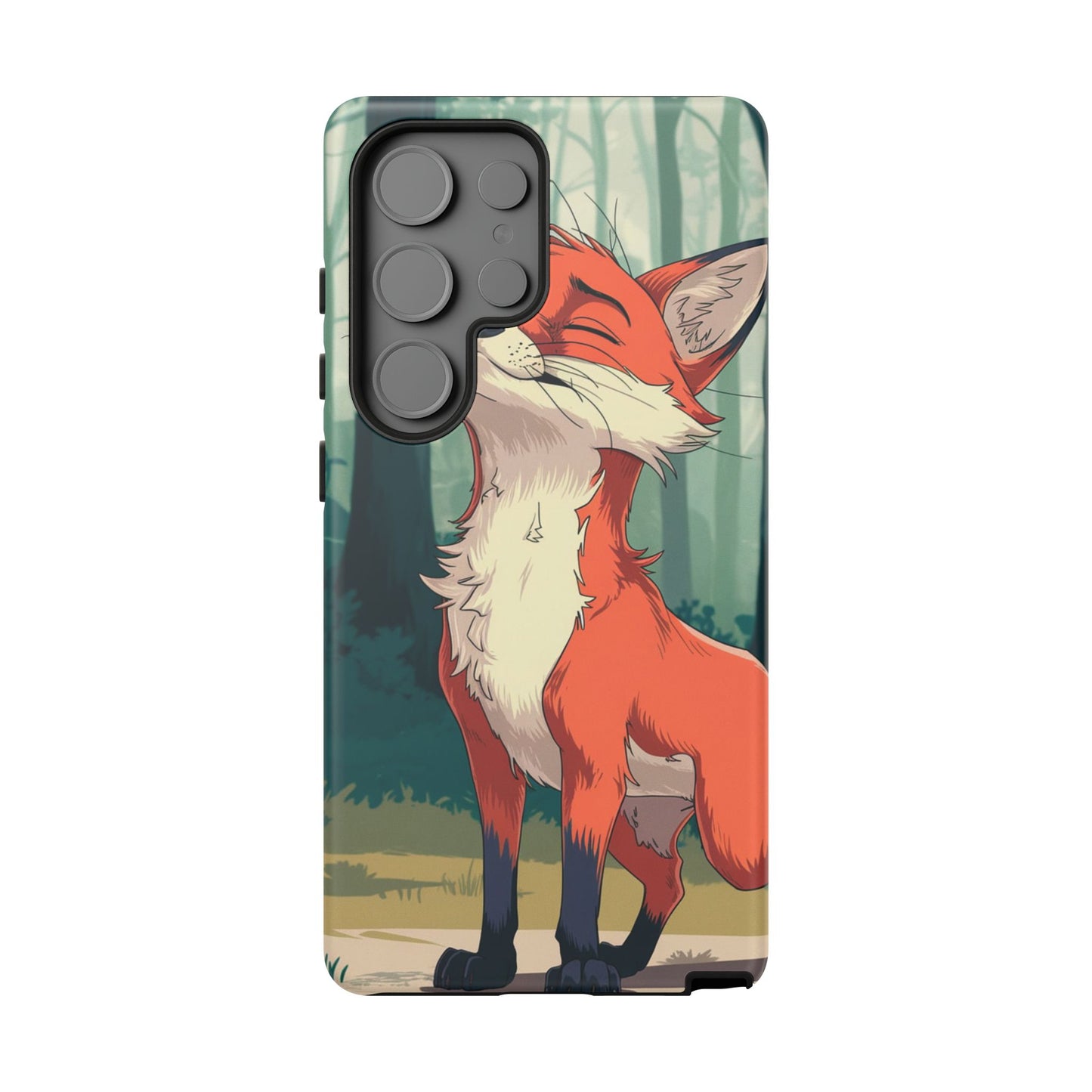 Fox Anime Tough Case – Premium Protection & Stunning Design for iPhone & Samsung, artistic anime fox print design case