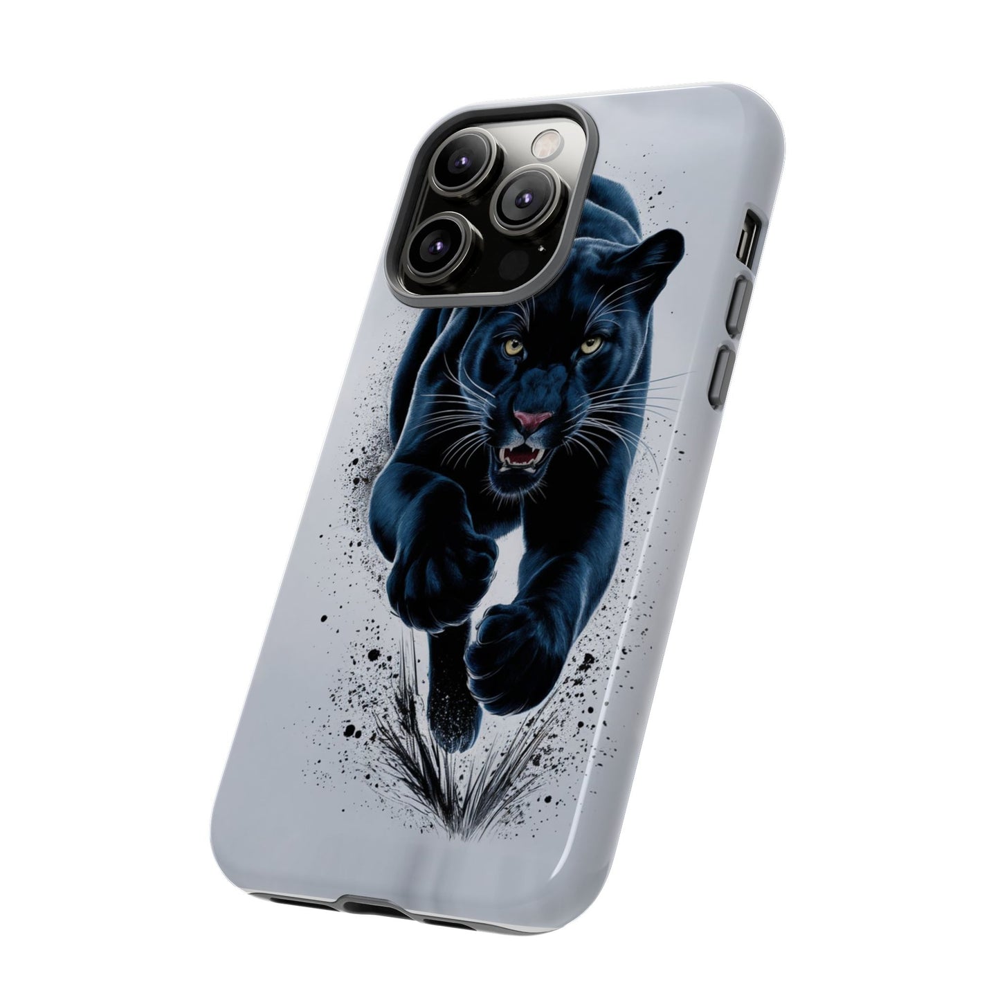 Tough Case for iPhone® – AI Black Panther Design: Bold Protection with Fierce Style, AI Black Panther Design