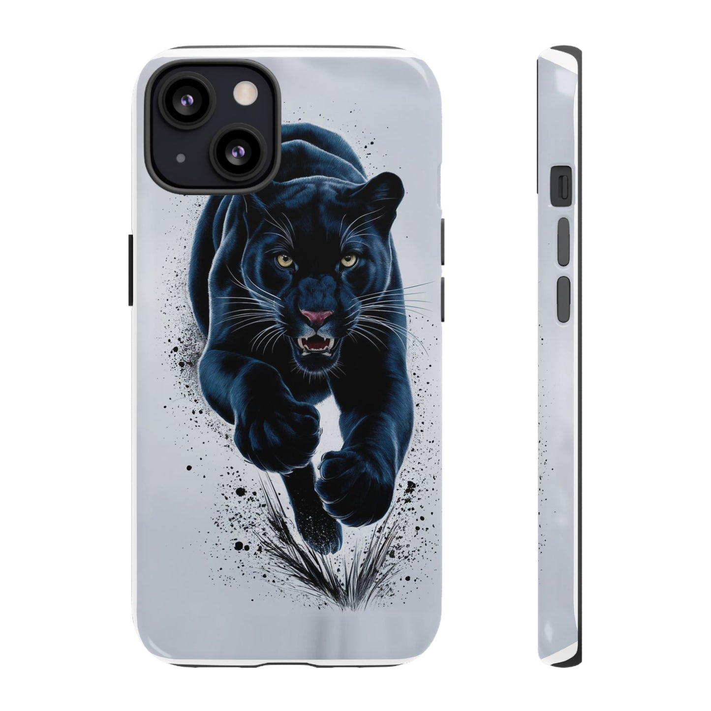 Tough Case for iPhone® – AI Black Panther Design: Bold Protection with Fierce Style, AI Black Panther Design