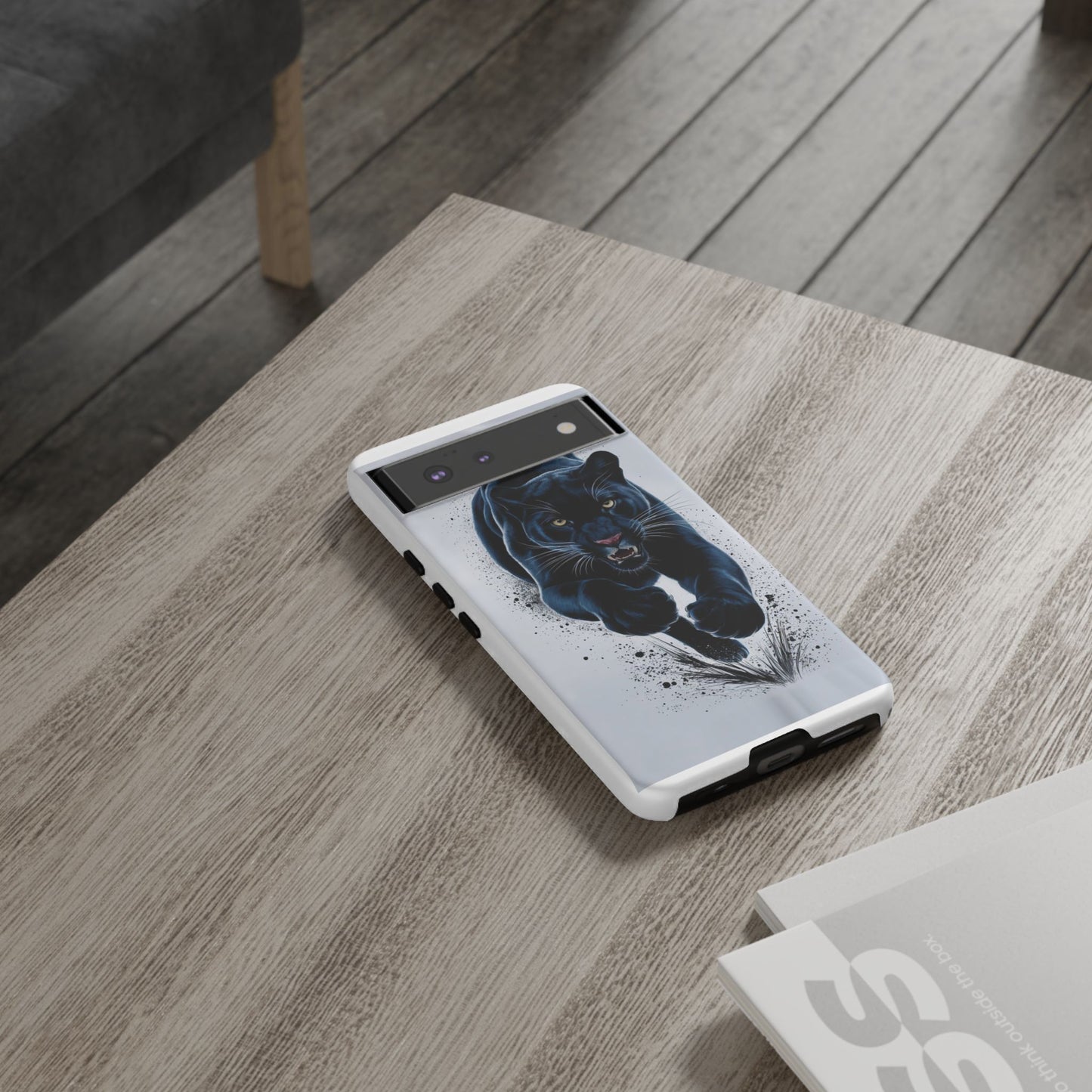 Tough Case for iPhone® – AI Black Panther Design: Bold Protection with Fierce Style, AI Black Panther Design