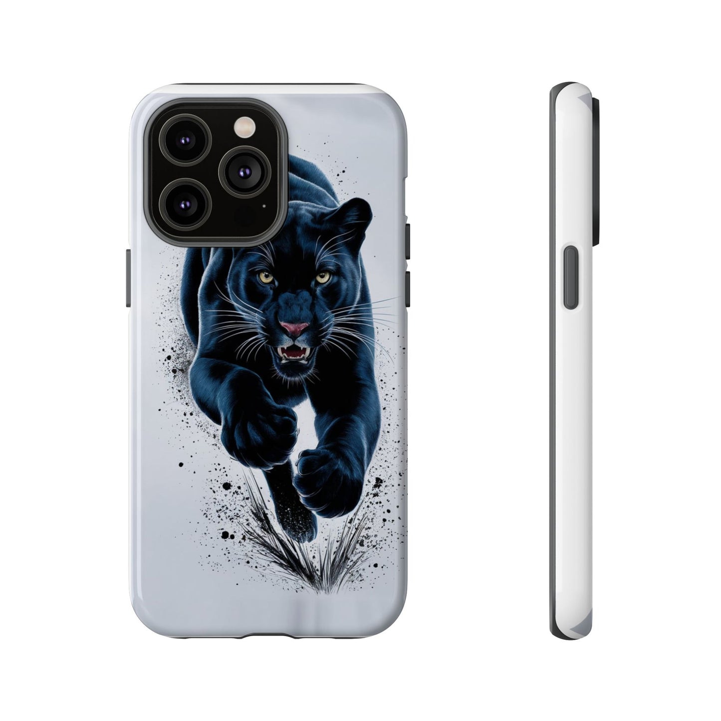 Tough Case for iPhone® – AI Black Panther Design: Bold Protection with Fierce Style, AI Black Panther Design