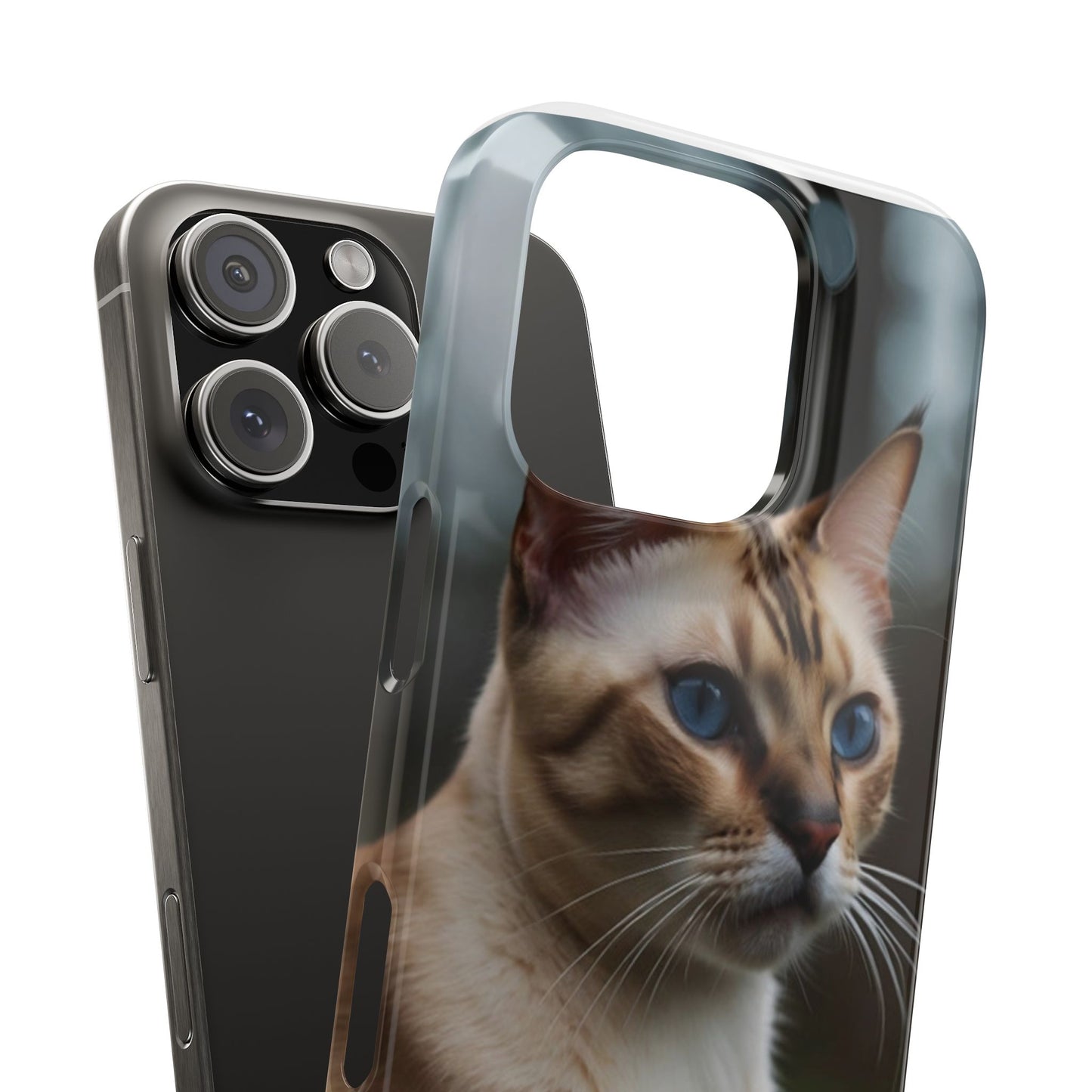Slim Phone Case Iphone Back Cases Cute CAT AI Generated Design --- Slim Phone Case Cute CAT Ai Design IPhone Case --- Slim Phone Case for IPhone Cute CAT Character AI Design