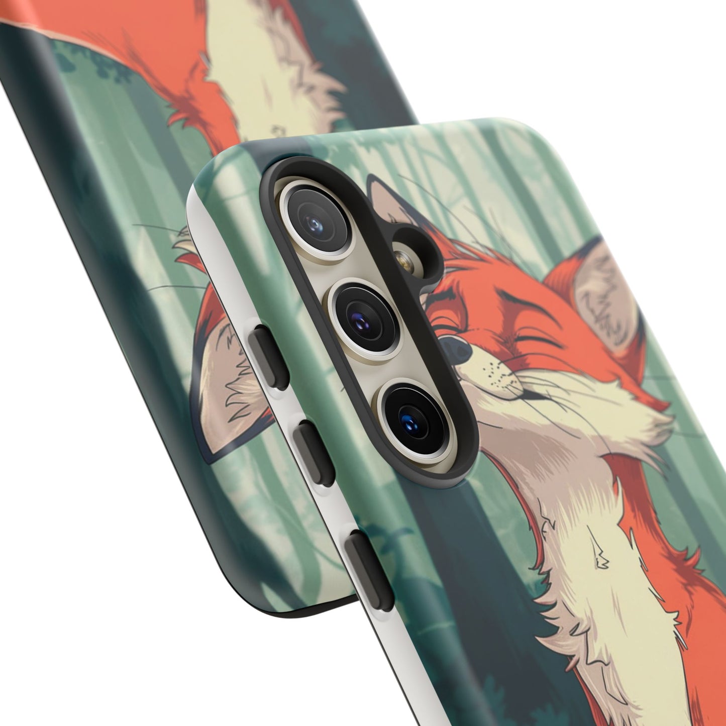 Fox Anime Tough Case – Premium Protection & Stunning Design for iPhone & Samsung, artistic anime fox print design case