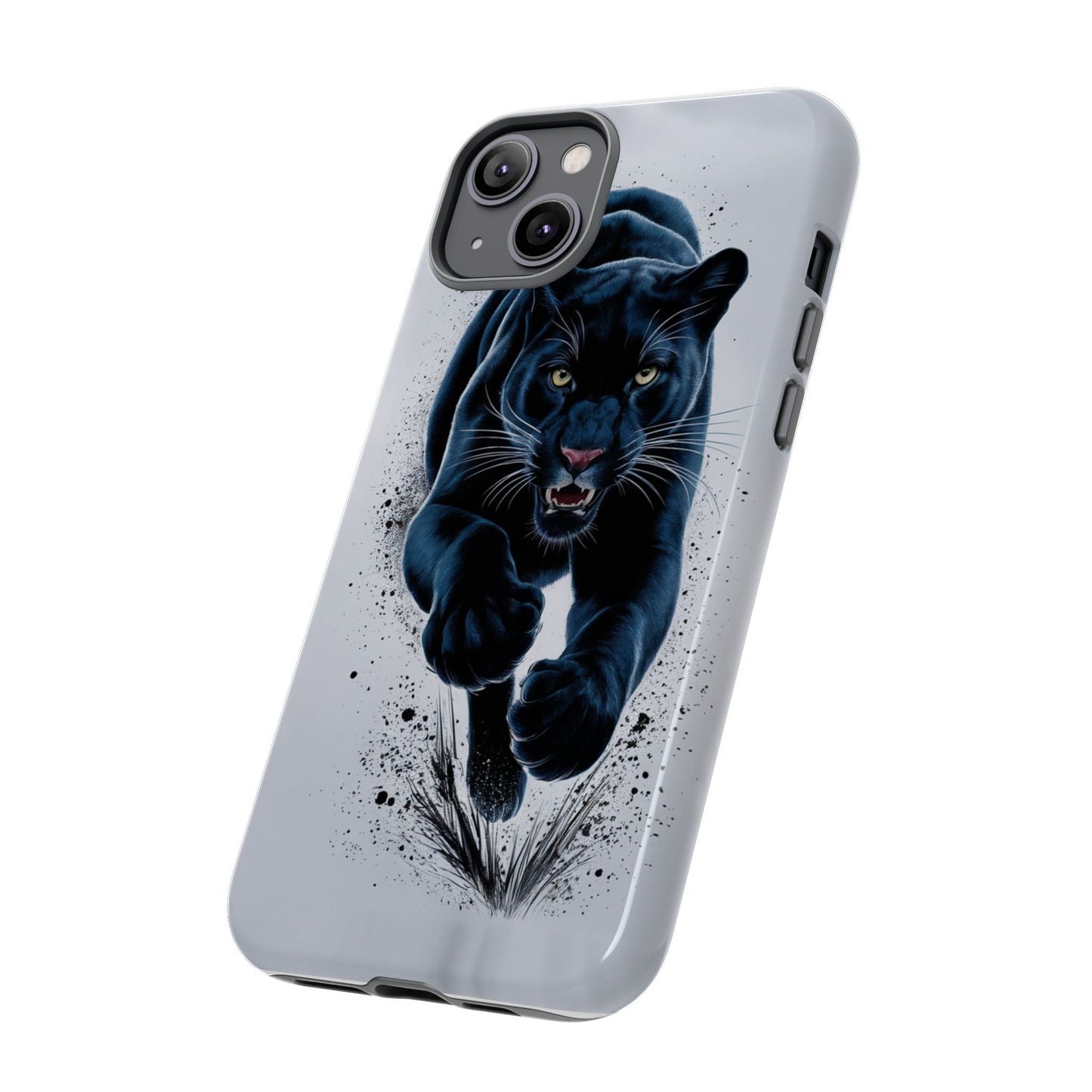 Tough Case for iPhone® – AI Black Panther Design: Bold Protection with Fierce Style, AI Black Panther Design