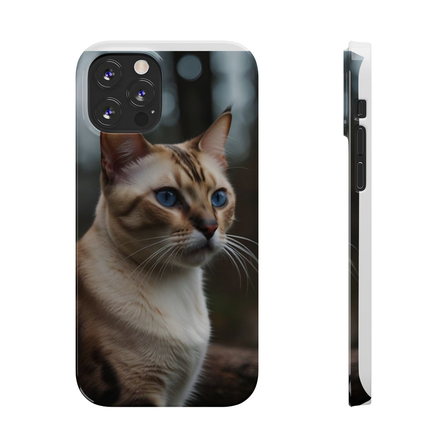 Slim Phone Case Iphone Back Cases Cute CAT AI Generated Design --- Slim Phone Case Cute CAT Ai Design IPhone Case --- Slim Phone Case for IPhone Cute CAT Character AI Design
