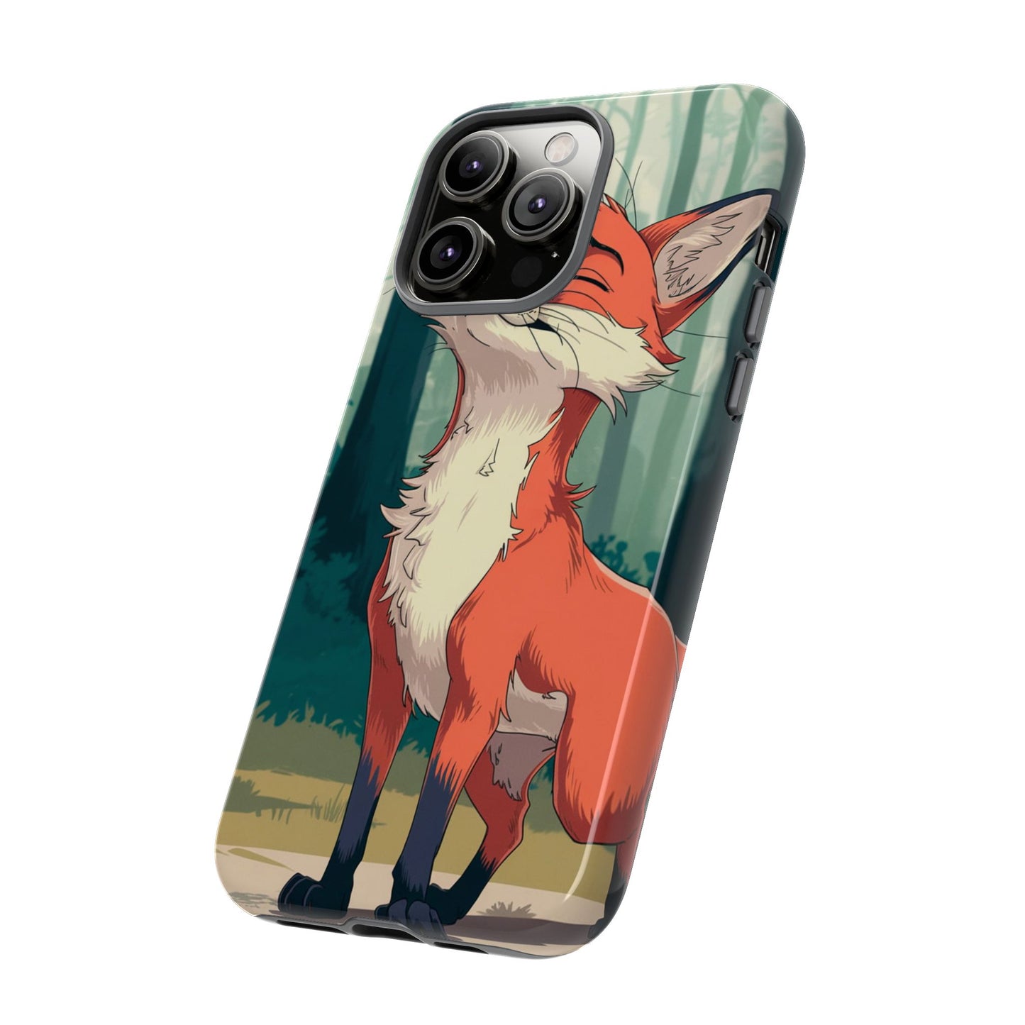 Fox Anime Tough Case – Premium Protection & Stunning Design for iPhone & Samsung, artistic anime fox print design case