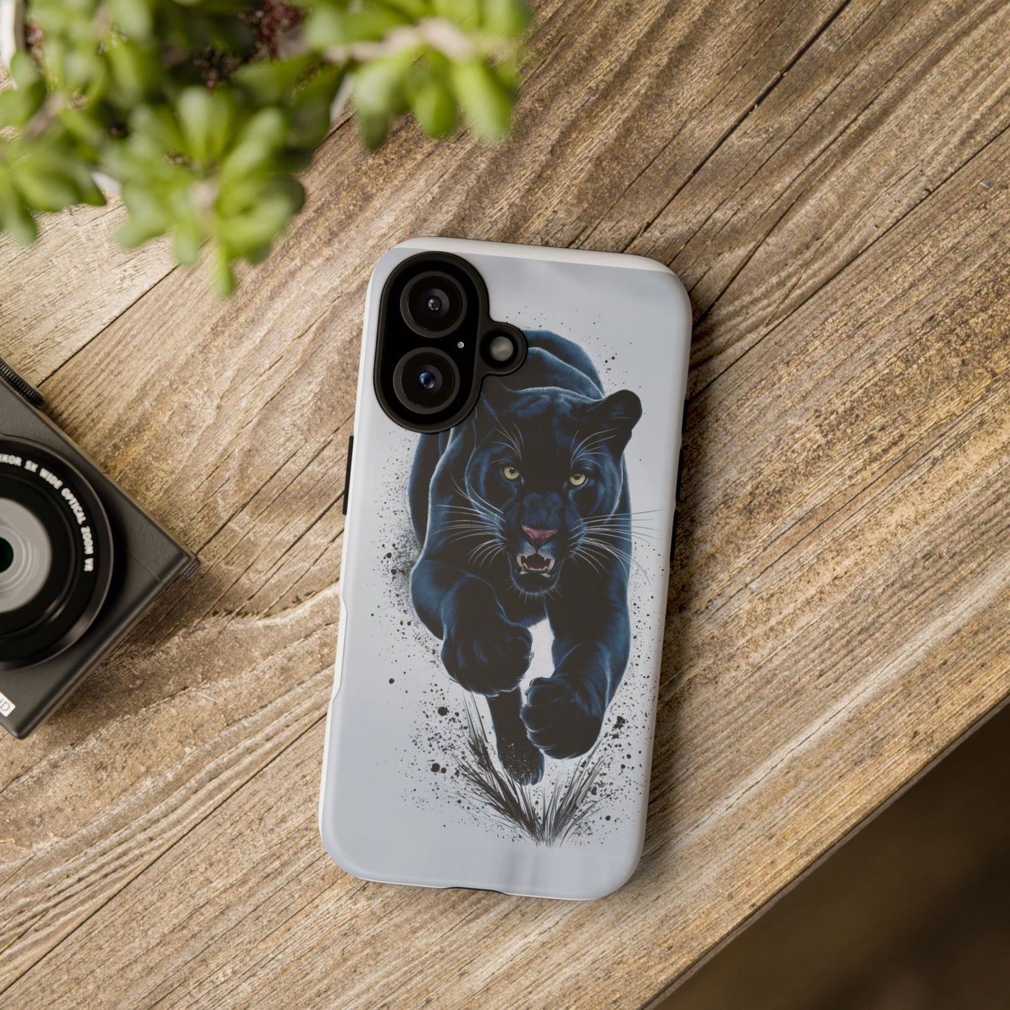 Tough Case for iPhone® – AI Black Panther Design: Bold Protection with Fierce Style, AI Black Panther Design