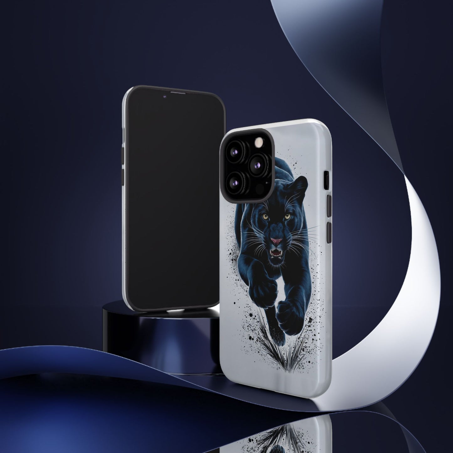 Tough Case for iPhone® – AI Black Panther Design: Bold Protection with Fierce Style, AI Black Panther Design