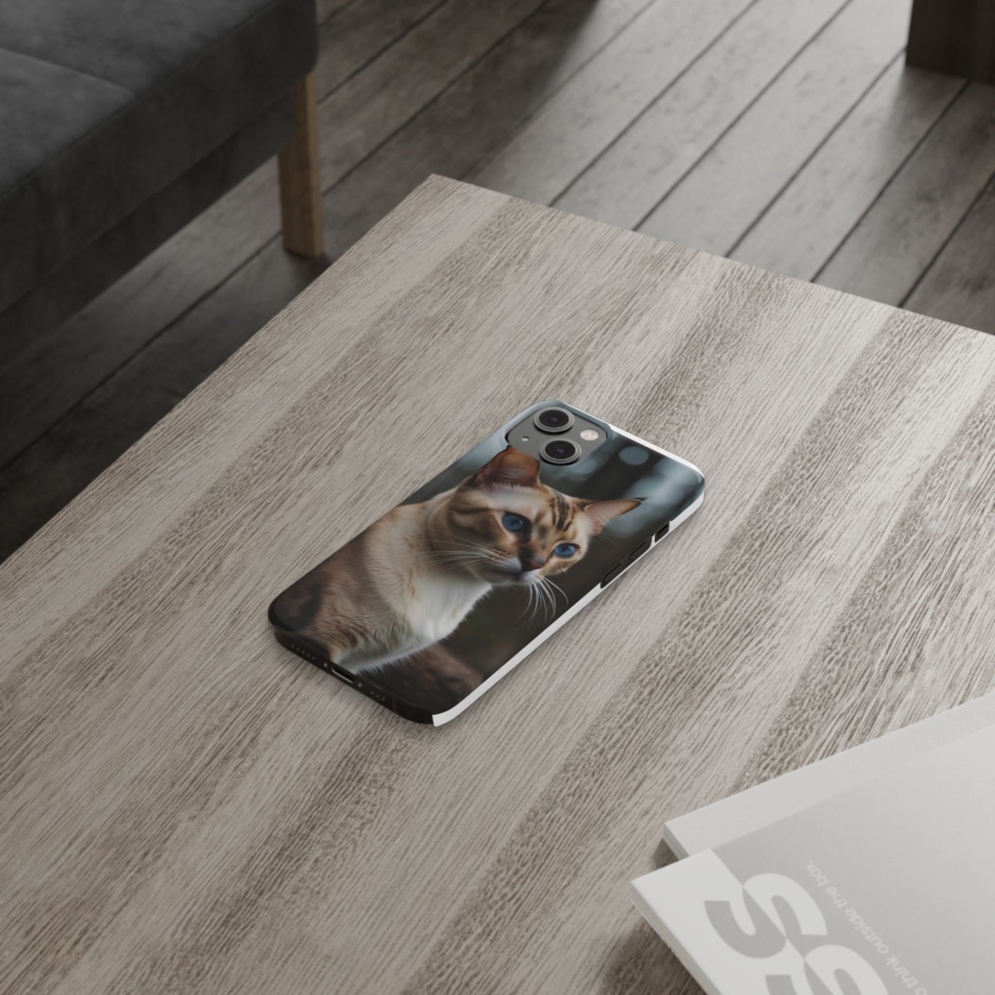 Slim Phone Case Iphone Back Cases Cute CAT AI Generated Design --- Slim Phone Case Cute CAT Ai Design IPhone Case --- Slim Phone Case for IPhone Cute CAT Character AI Design