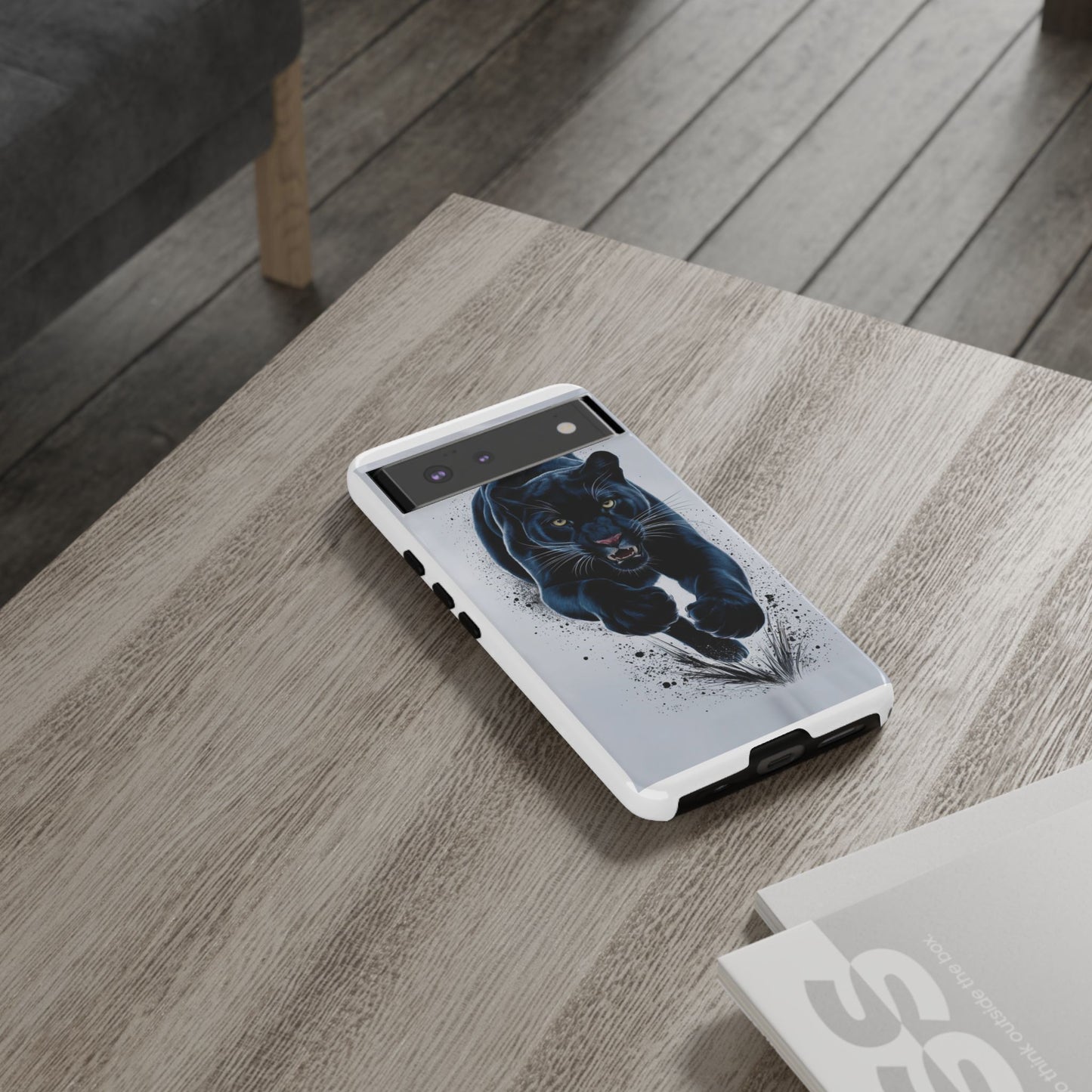 Tough Case for iPhone® – AI Black Panther Design: Bold Protection with Fierce Style, AI Black Panther Design
