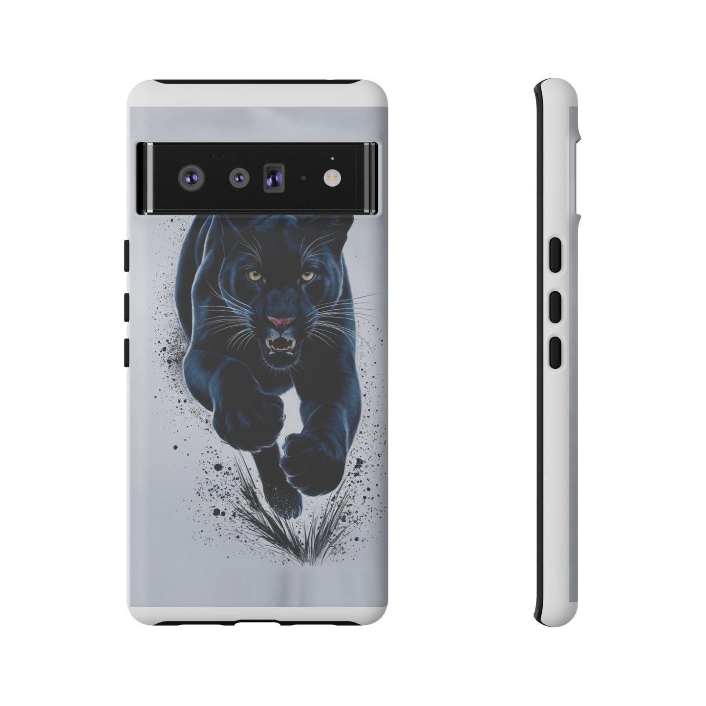 Tough Case for iPhone® – AI Black Panther Design: Bold Protection with Fierce Style, AI Black Panther Design