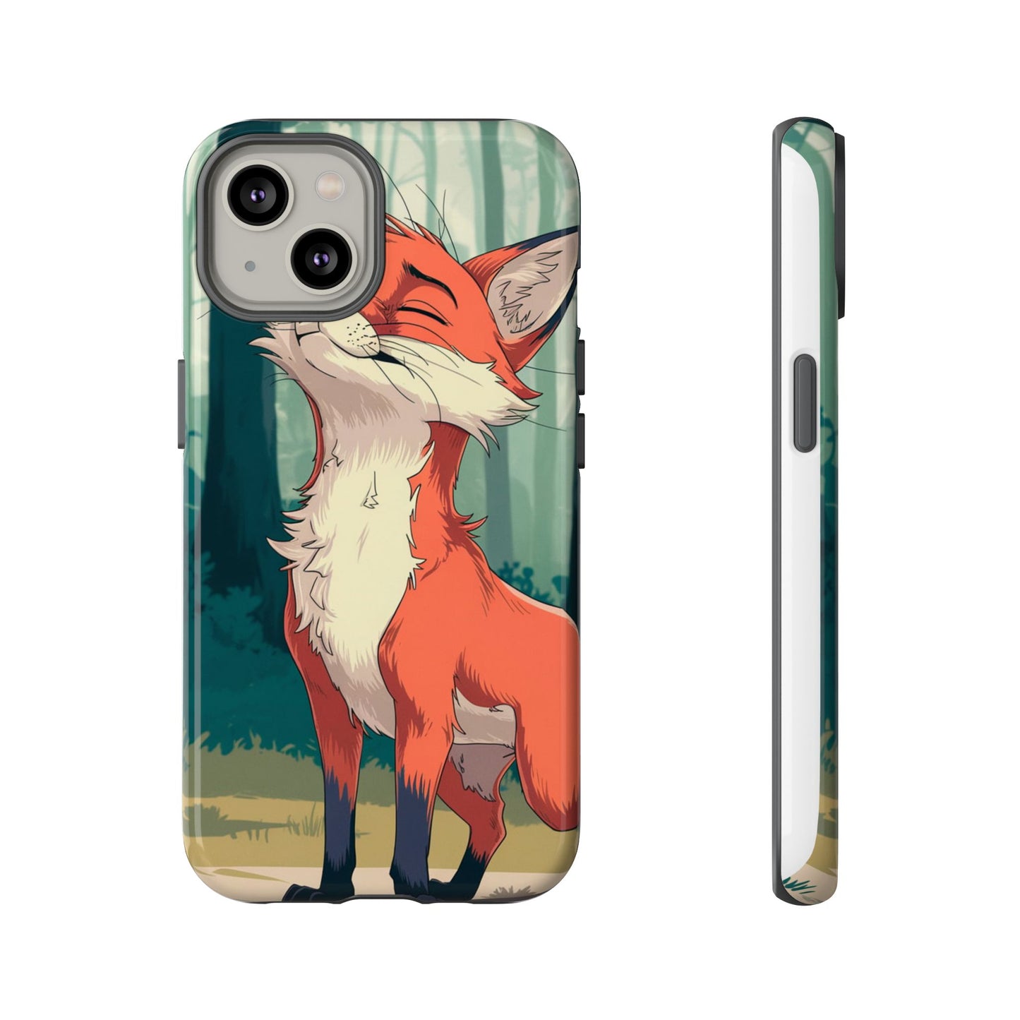 Fox Anime Tough Case – Premium Protection & Stunning Design for iPhone & Samsung, artistic anime fox print design case