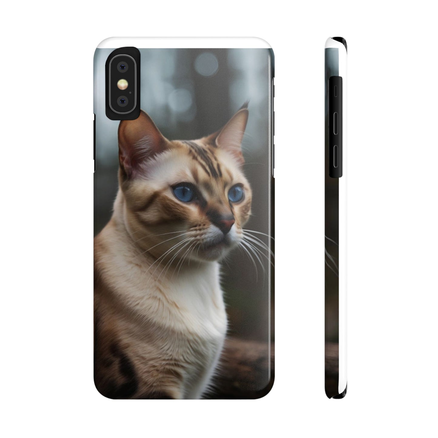Slim Phone Case Iphone Back Cases Cute CAT AI Generated Design --- Slim Phone Case Cute CAT Ai Design IPhone Case --- Slim Phone Case for IPhone Cute CAT Character AI Design