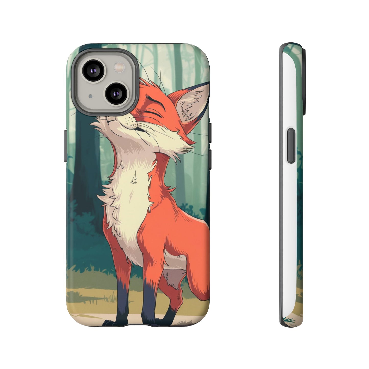 Fox Anime Tough Case – Premium Protection & Stunning Design for iPhone & Samsung, artistic anime fox print design case