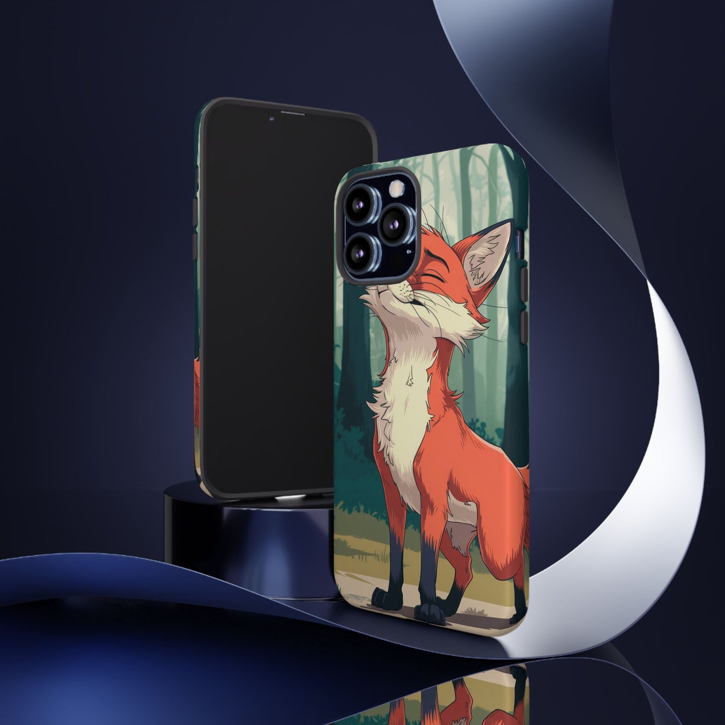 Fox Anime Tough Case – Premium Protection & Stunning Design for iPhone & Samsung, artistic anime fox print design case