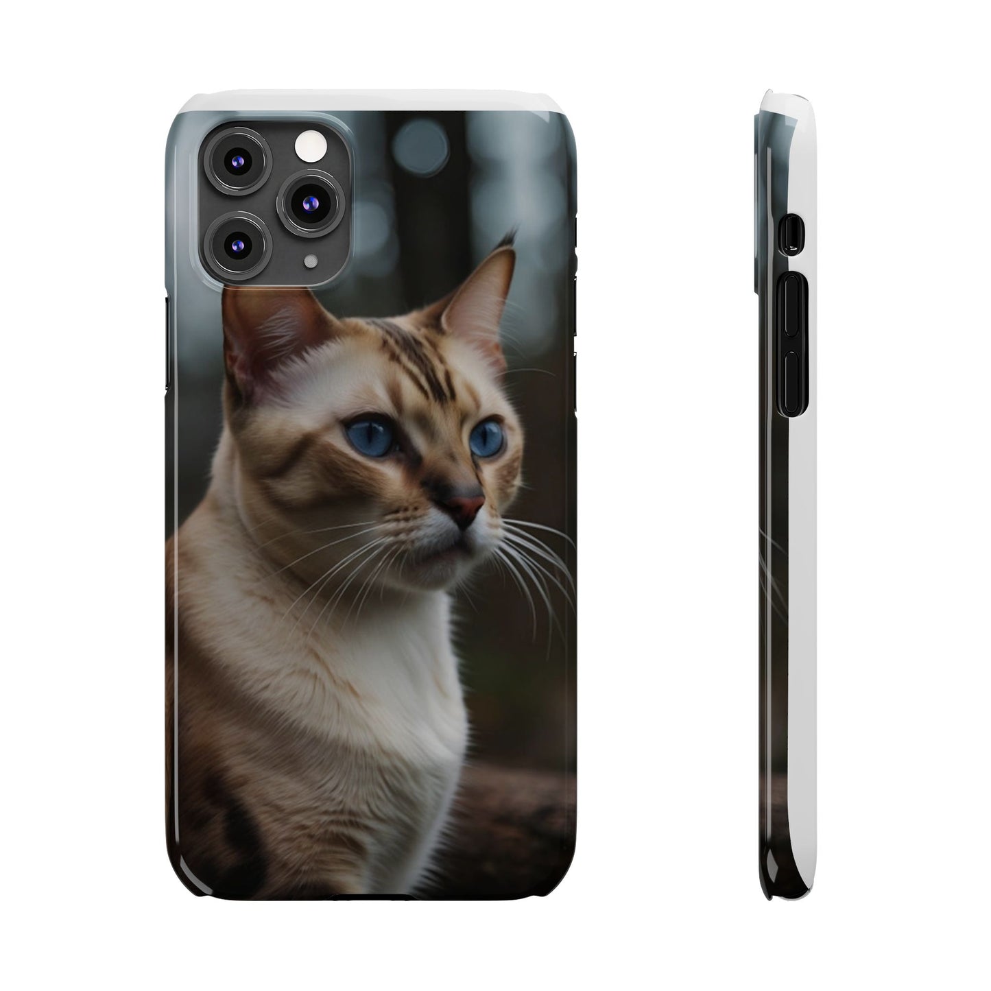 Slim Phone Case Iphone Back Cases Cute CAT AI Generated Design --- Slim Phone Case Cute CAT Ai Design IPhone Case --- Slim Phone Case for IPhone Cute CAT Character AI Design