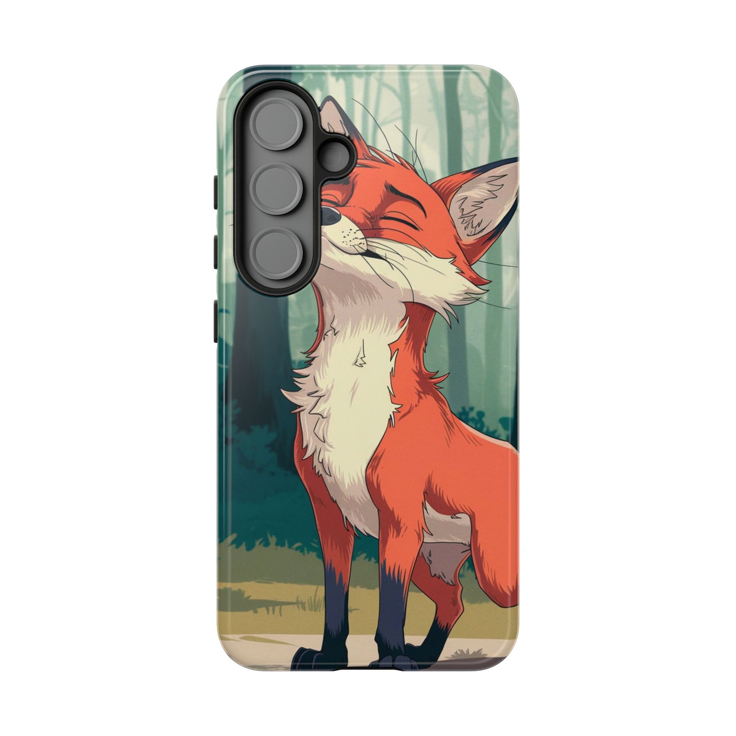 Fox Anime Tough Case – Premium Protection & Stunning Design for iPhone & Samsung, artistic anime fox print design case