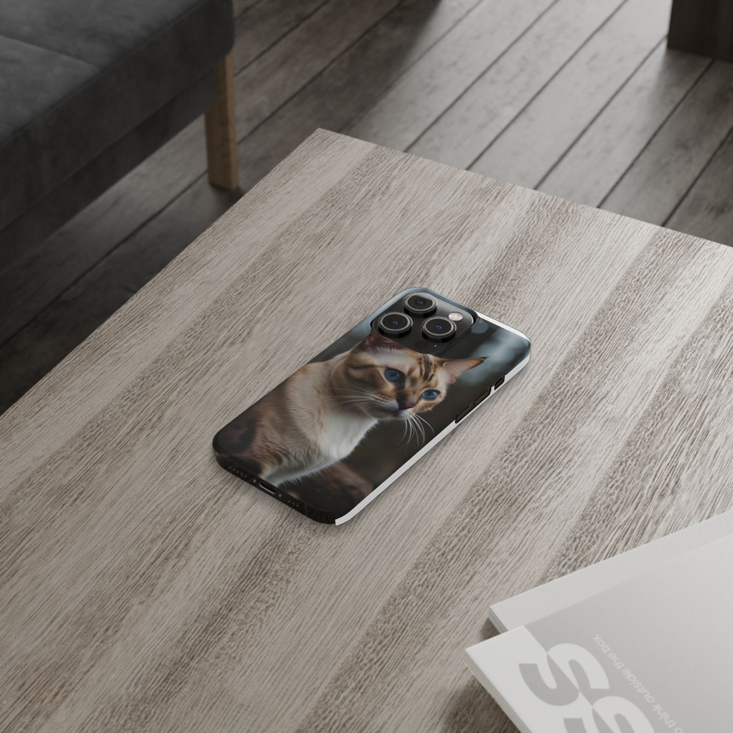 Slim Phone Case Iphone Back Cases Cute CAT AI Generated Design --- Slim Phone Case Cute CAT Ai Design IPhone Case --- Slim Phone Case for IPhone Cute CAT Character AI Design