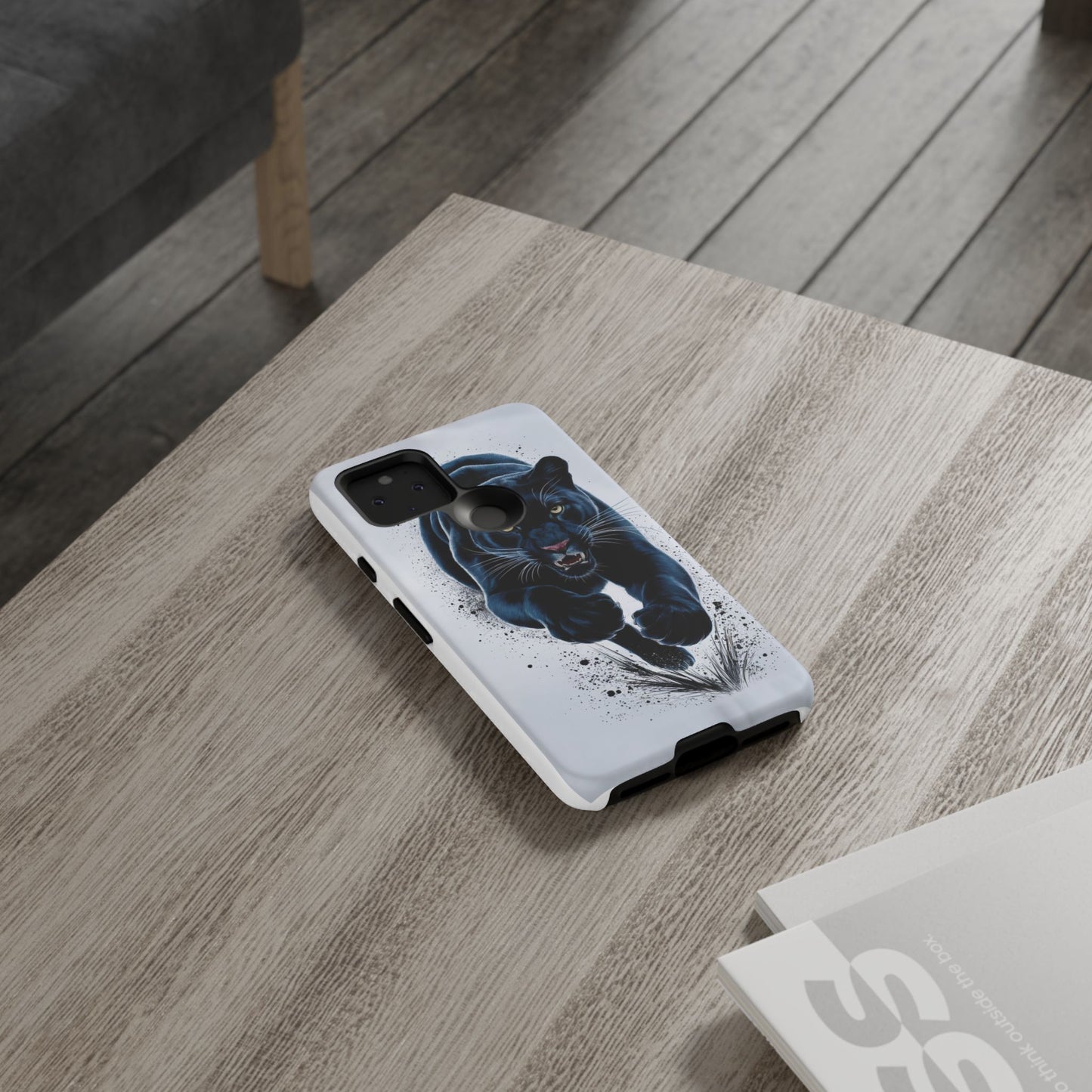 Tough Case for iPhone® – AI Black Panther Design: Bold Protection with Fierce Style, AI Black Panther Design