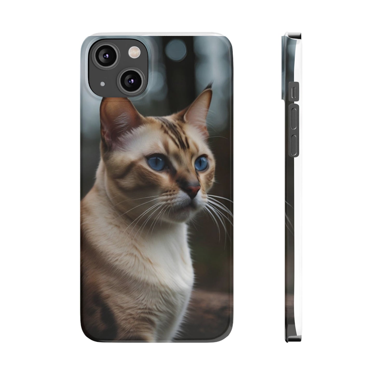 Slim Phone Case Iphone Back Cases Cute CAT AI Generated Design --- Slim Phone Case Cute CAT Ai Design IPhone Case --- Slim Phone Case for IPhone Cute CAT Character AI Design