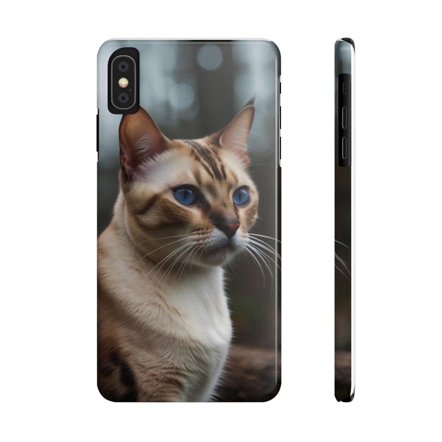 Slim Phone Case Iphone Back Cases Cute CAT AI Generated Design --- Slim Phone Case Cute CAT Ai Design IPhone Case --- Slim Phone Case for IPhone Cute CAT Character AI Design