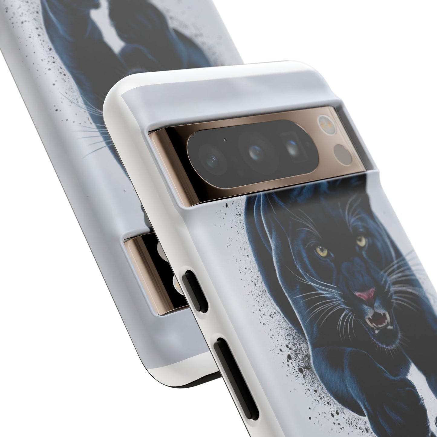 Tough Case for iPhone® – AI Black Panther Design: Bold Protection with Fierce Style, AI Black Panther Design