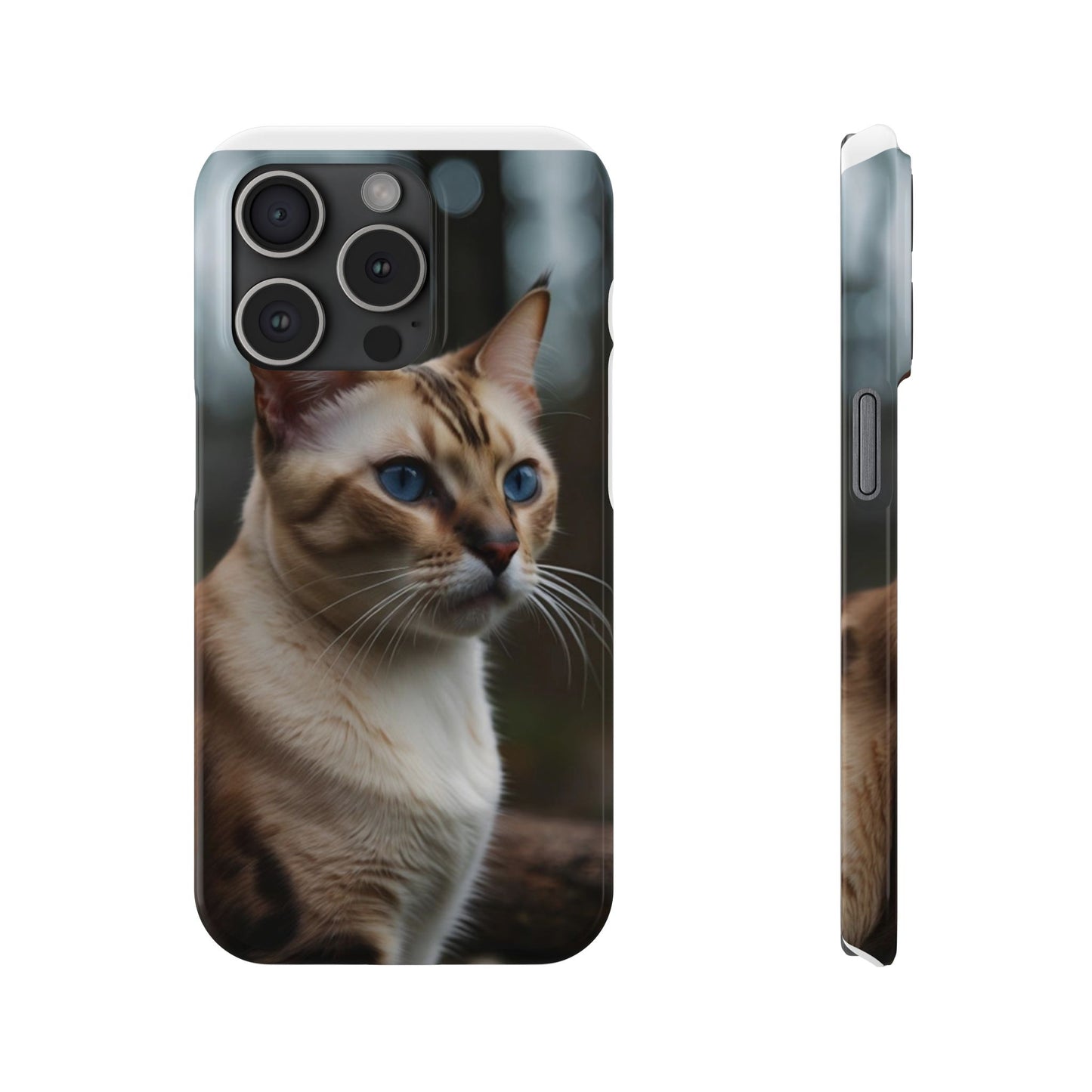 Slim Phone Case Iphone Back Cases Cute CAT AI Generated Design --- Slim Phone Case Cute CAT Ai Design IPhone Case --- Slim Phone Case for IPhone Cute CAT Character AI Design