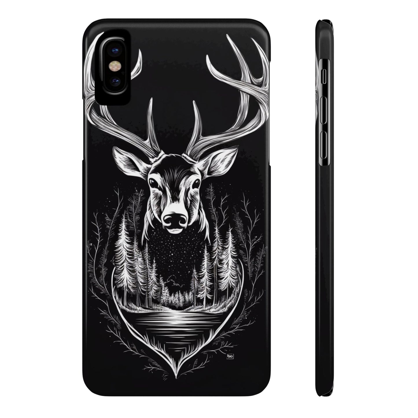 Stylish Slim iPhone Case – AI-Generated Swamp Deer Design, wildlife-themed phone cases for iPhone, wildlife enthusiast phone cases for iPhone