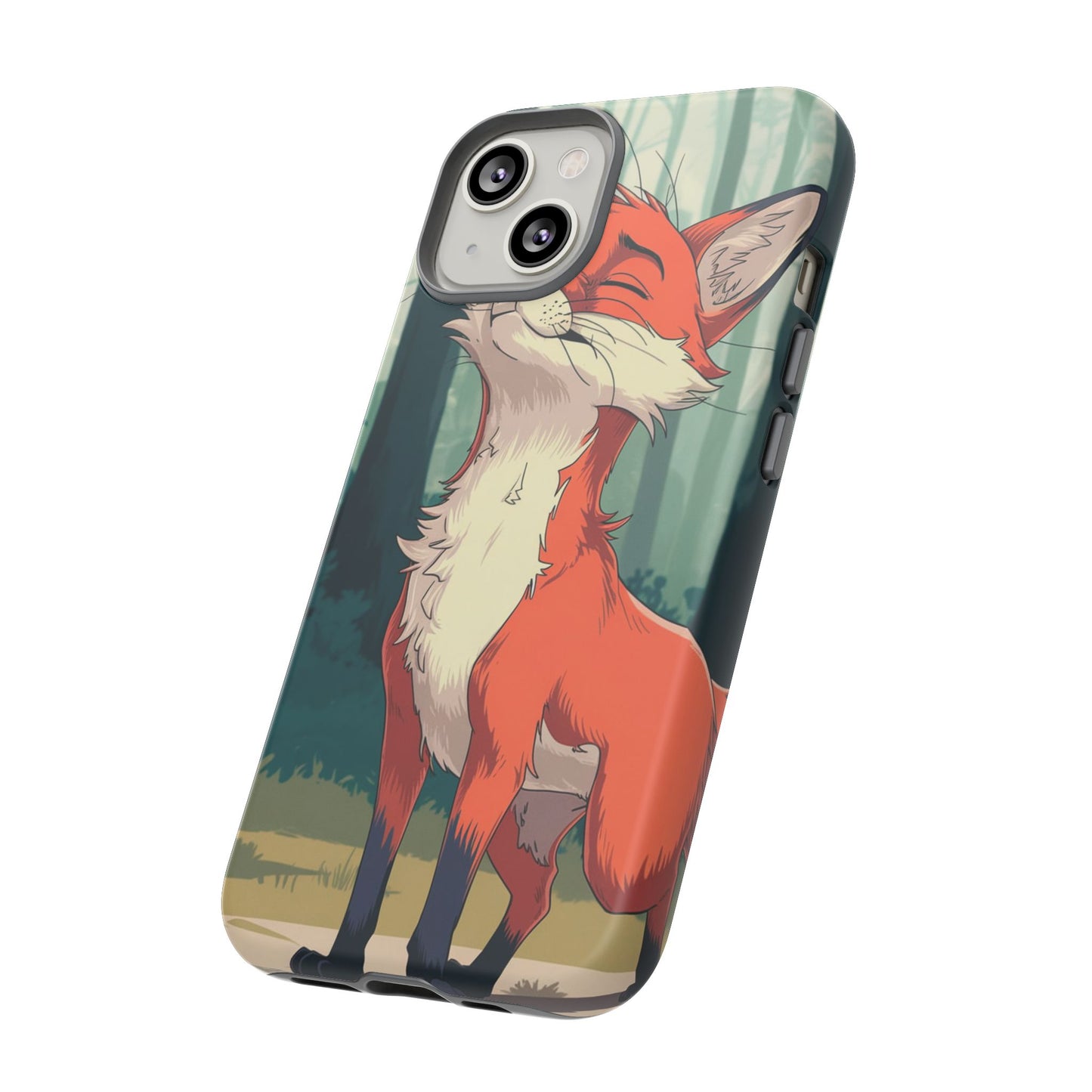 Fox Anime Tough Case – Premium Protection & Stunning Design for iPhone & Samsung, artistic anime fox print design case