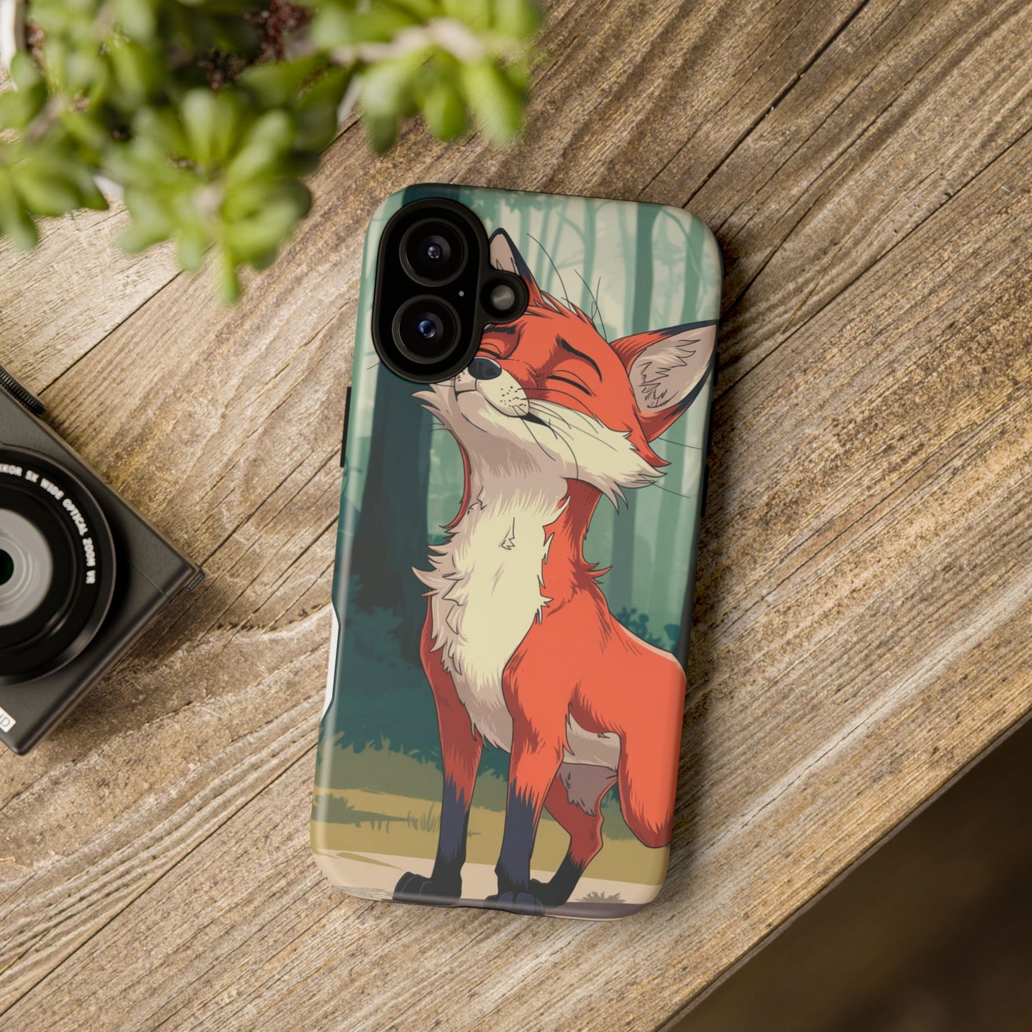 Fox Anime Tough Case – Premium Protection & Stunning Design for iPhone & Samsung, artistic anime fox print design case