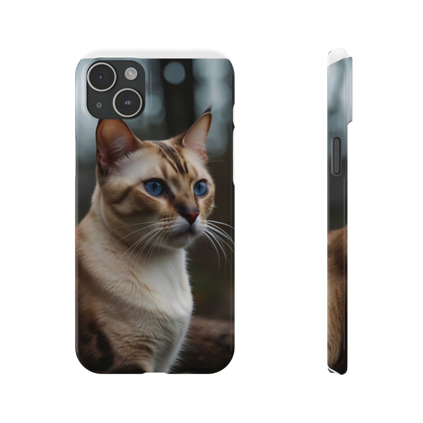 Slim Phone Case Iphone Back Cases Cute CAT AI Generated Design --- Slim Phone Case Cute CAT Ai Design IPhone Case --- Slim Phone Case for IPhone Cute CAT Character AI Design