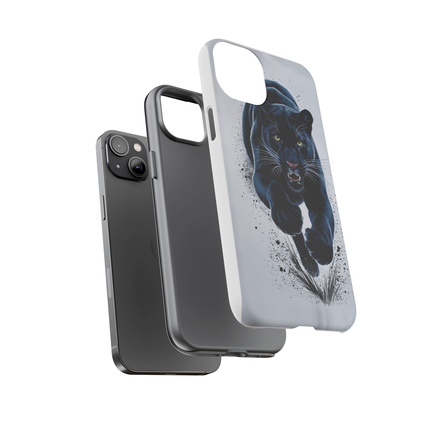 Tough Case for iPhone® – AI Black Panther Design: Bold Protection with Fierce Style, AI Black Panther Design
