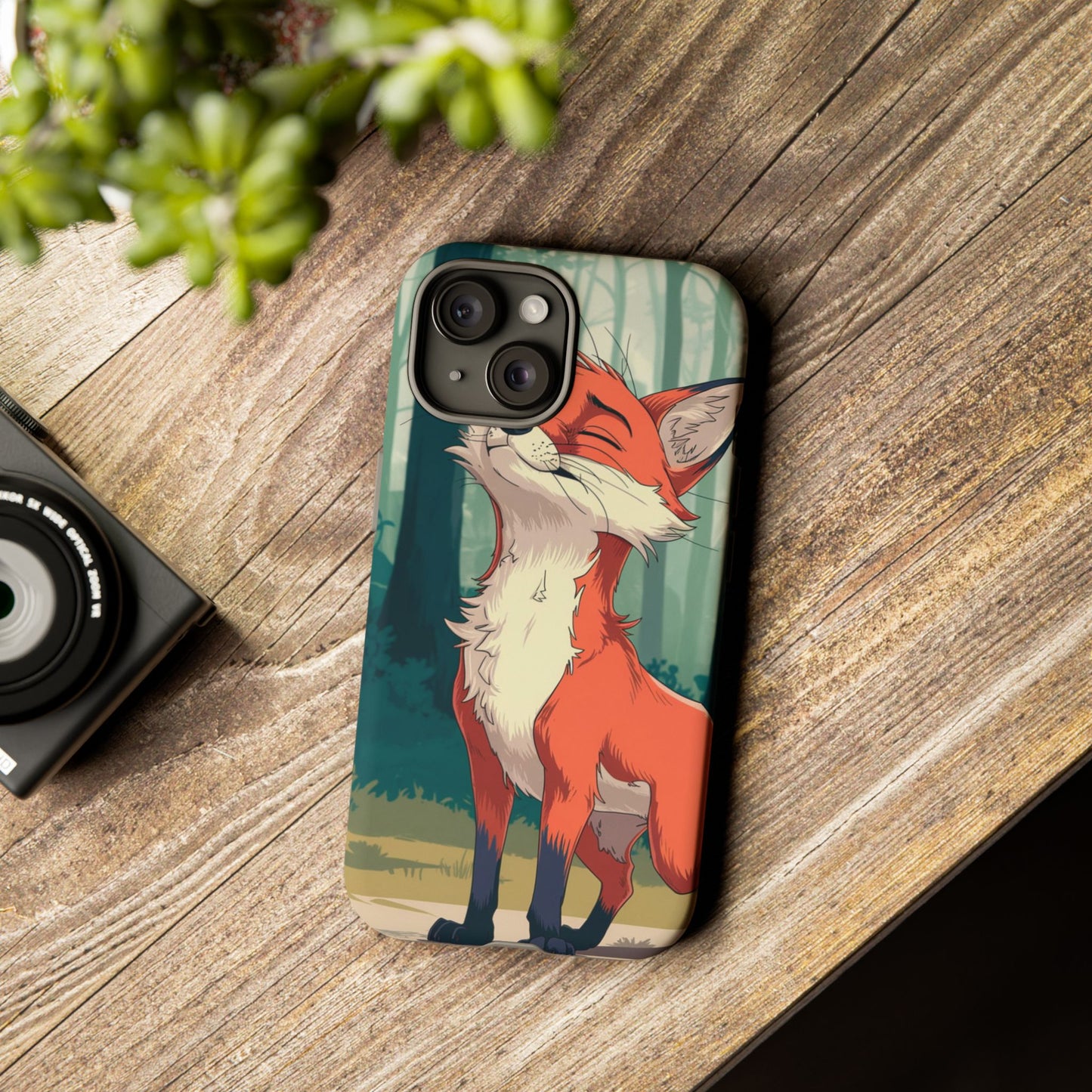 Fox Anime Tough Case – Premium Protection & Stunning Design for iPhone & Samsung, artistic anime fox print design case
