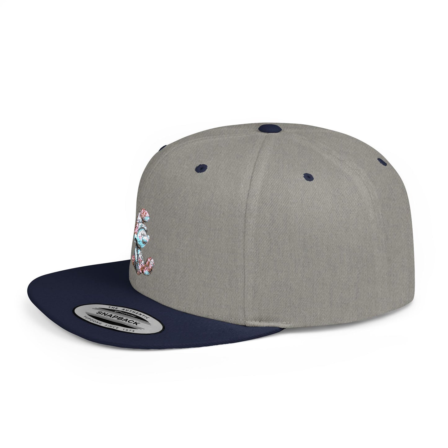 Flat Bill Snapback with AI Cartoon Design – Bold Style Meets Modern Creativity