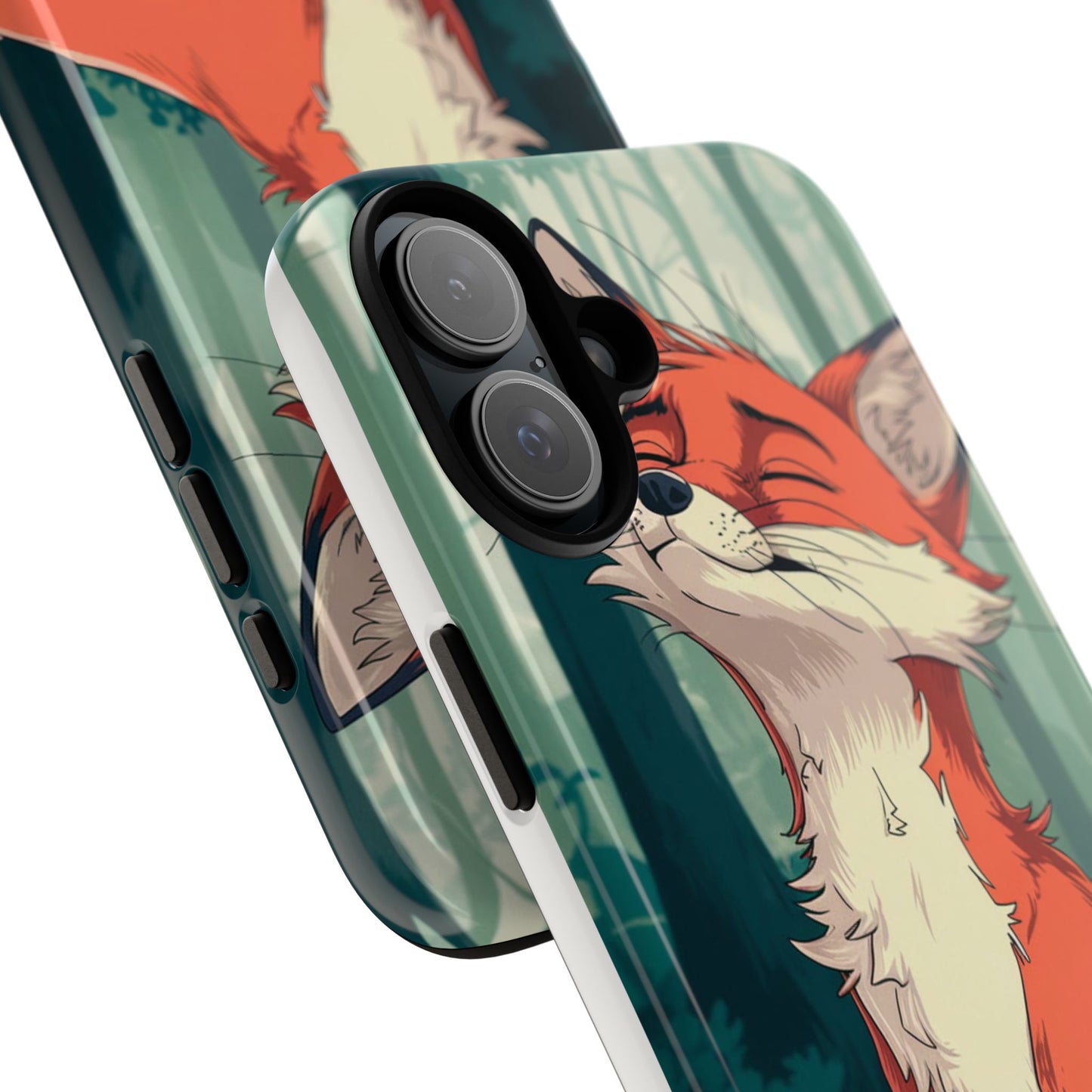 Fox Anime Tough Case – Premium Protection & Stunning Design for iPhone & Samsung, artistic anime fox print design case