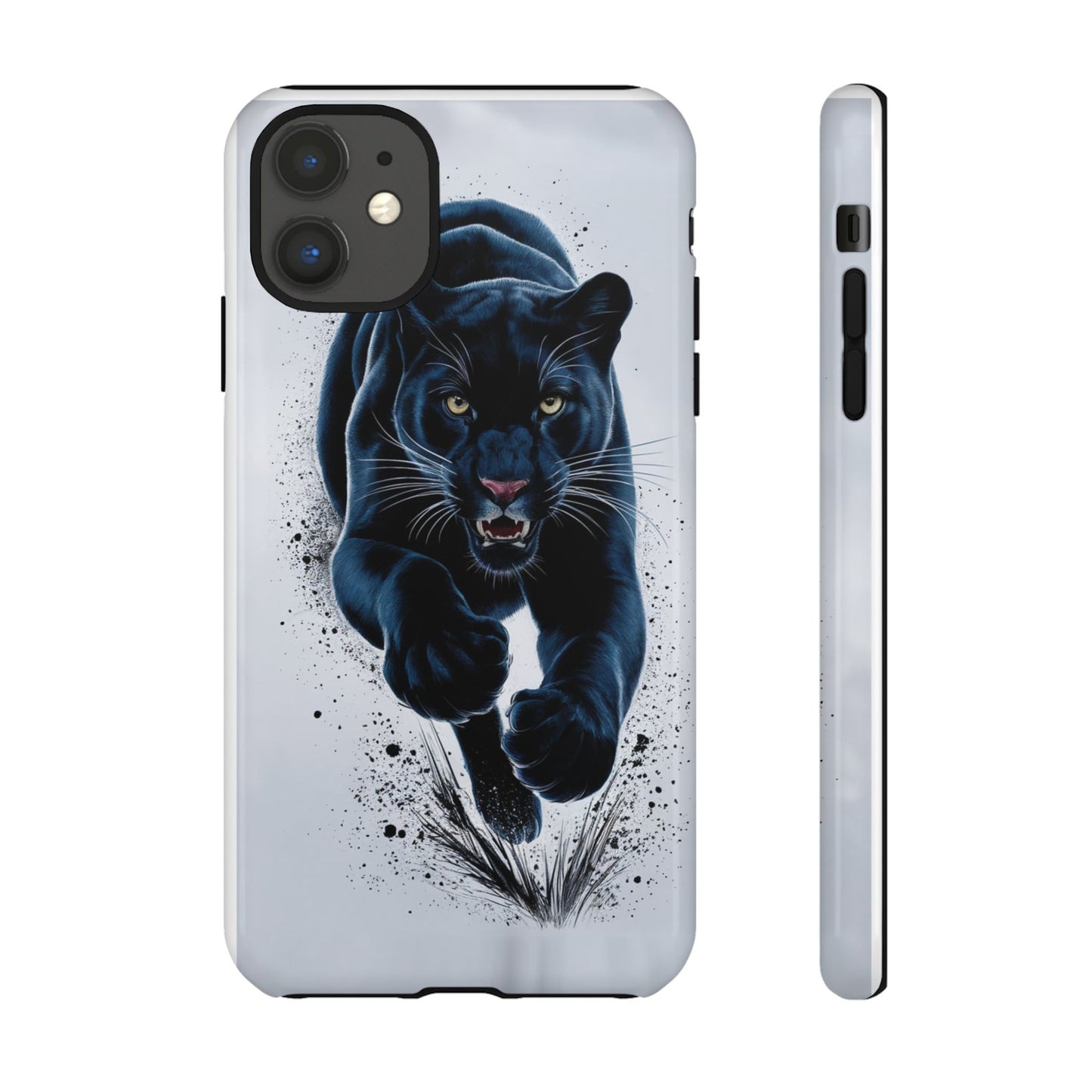 Tough Case for iPhone® – AI Black Panther Design: Bold Protection with Fierce Style, AI Black Panther Design