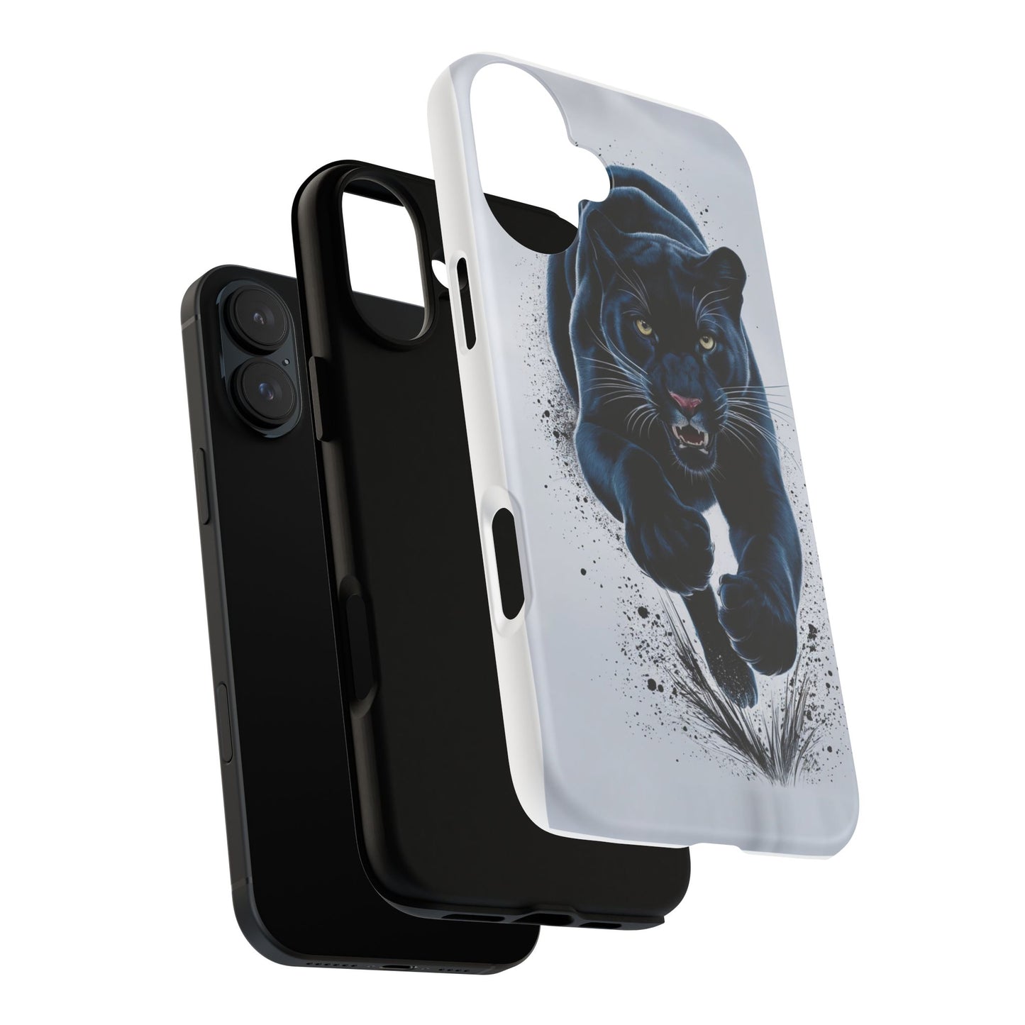 Tough Case for iPhone® – AI Black Panther Design: Bold Protection with Fierce Style, AI Black Panther Design