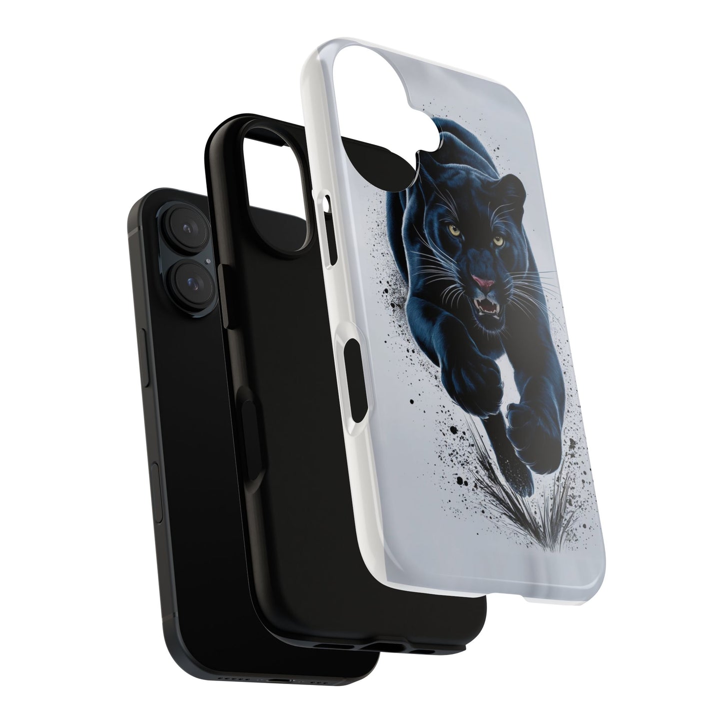 Tough Case for iPhone® – AI Black Panther Design: Bold Protection with Fierce Style, AI Black Panther Design