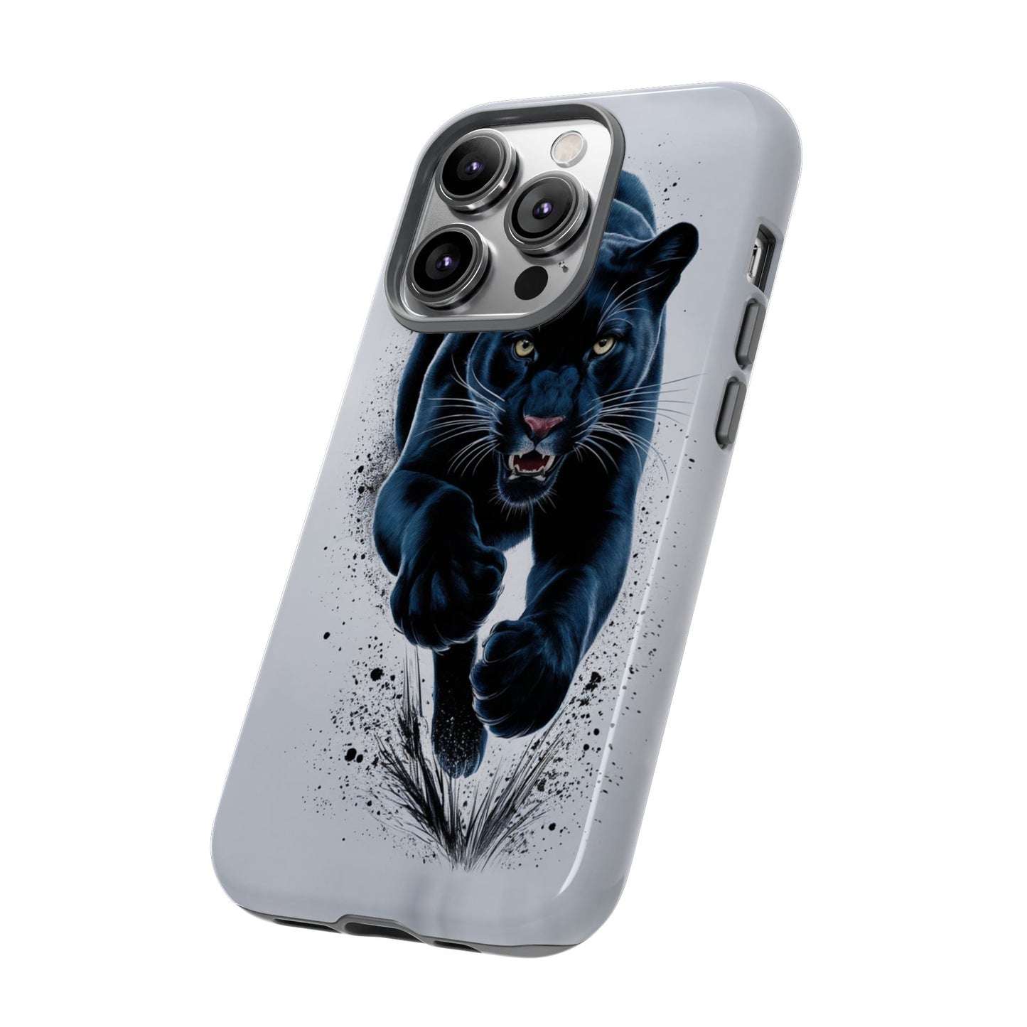 Tough Case for iPhone® – AI Black Panther Design: Bold Protection with Fierce Style, AI Black Panther Design