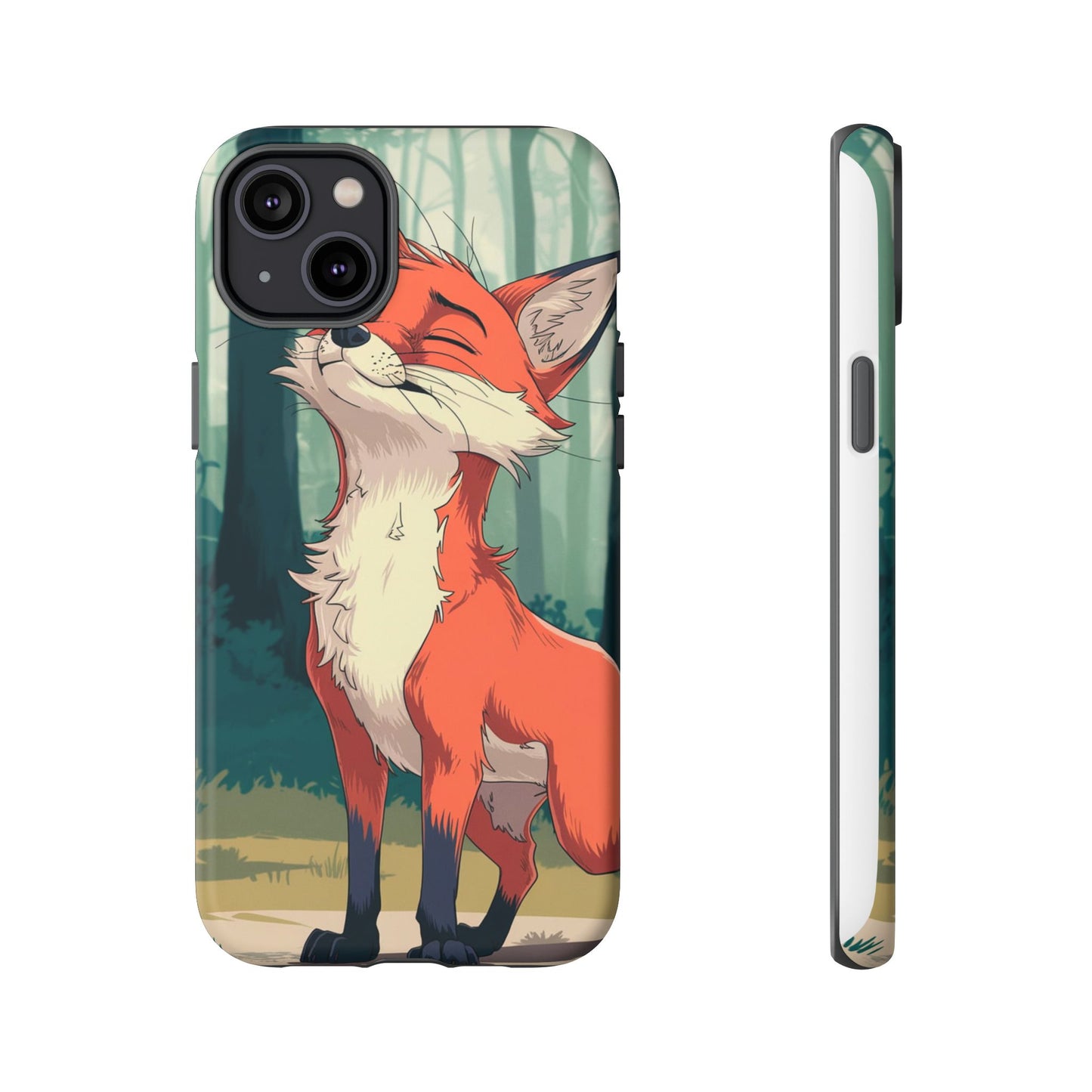 Fox Anime Tough Case – Premium Protection & Stunning Design for iPhone & Samsung, artistic anime fox print design case