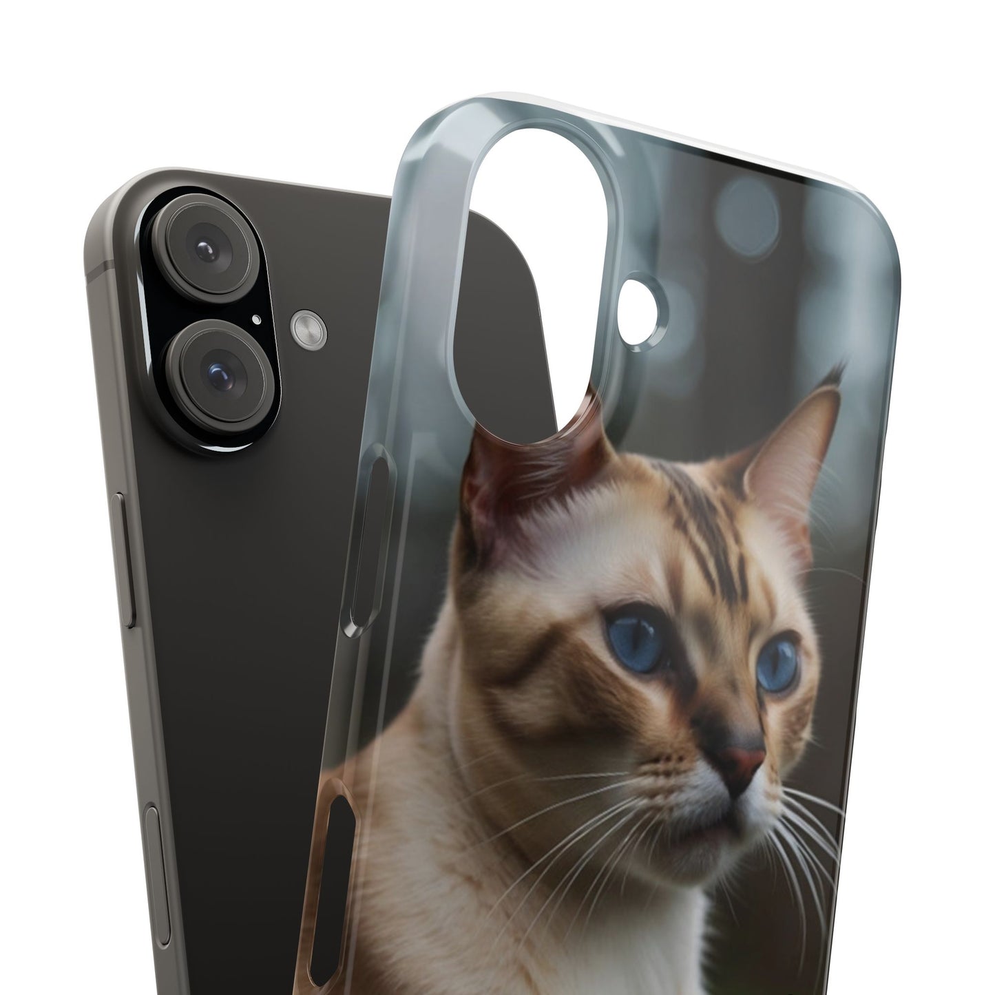 Slim Phone Case Iphone Back Cases Cute CAT AI Generated Design --- Slim Phone Case Cute CAT Ai Design IPhone Case --- Slim Phone Case for IPhone Cute CAT Character AI Design