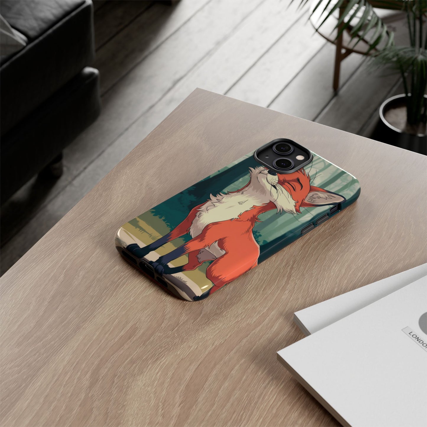 Fox Anime Tough Case – Premium Protection & Stunning Design for iPhone & Samsung, artistic anime fox print design case