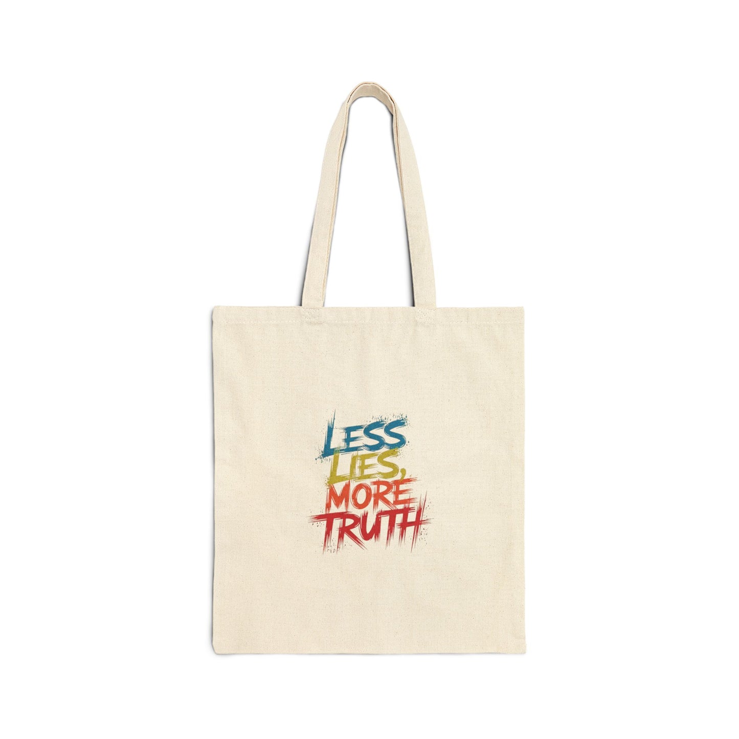 Motivational Typography Tote Bag, Cotton Canvas Tote Bag Less Lies More Truth Typography Tote Bag Design, Motivational Typography Tote Bag Design, Inspirational Tote Bag Typography Design