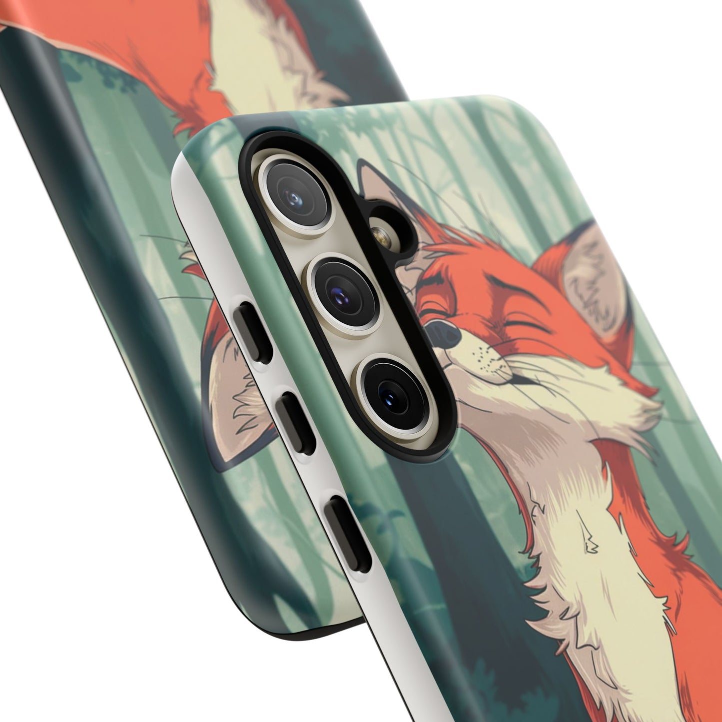 Fox Anime Tough Case – Premium Protection & Stunning Design for iPhone & Samsung, artistic anime fox print design case