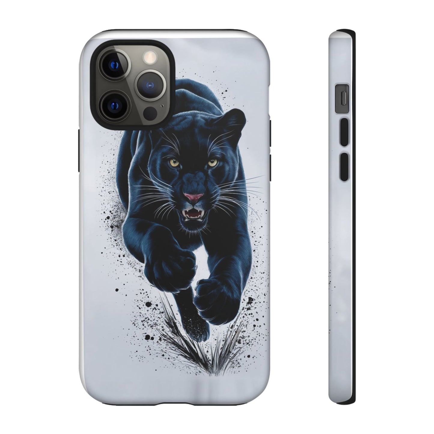 Tough Case for iPhone® – AI Black Panther Design: Bold Protection with Fierce Style, AI Black Panther Design