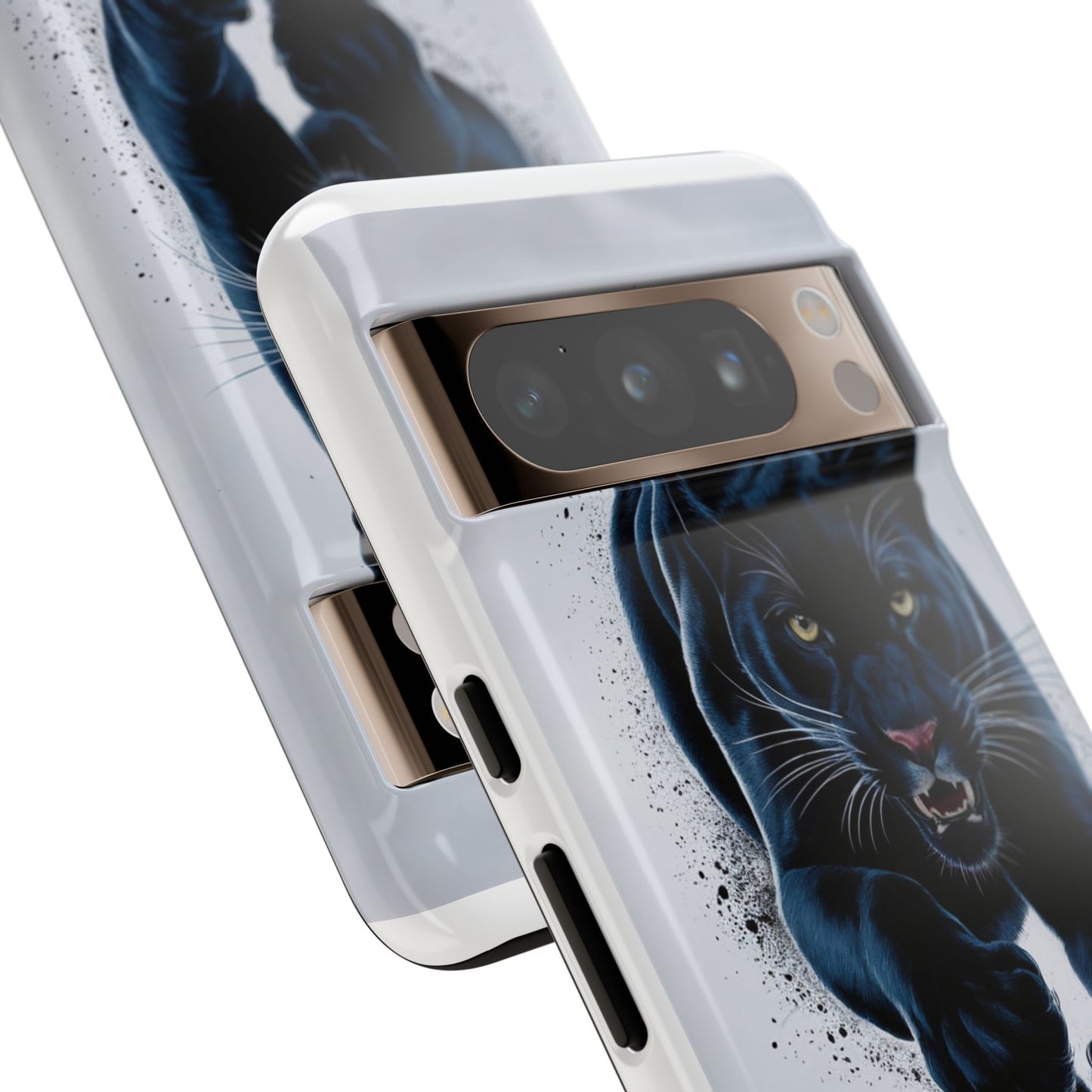 Tough Case for iPhone® – AI Black Panther Design: Bold Protection with Fierce Style, AI Black Panther Design