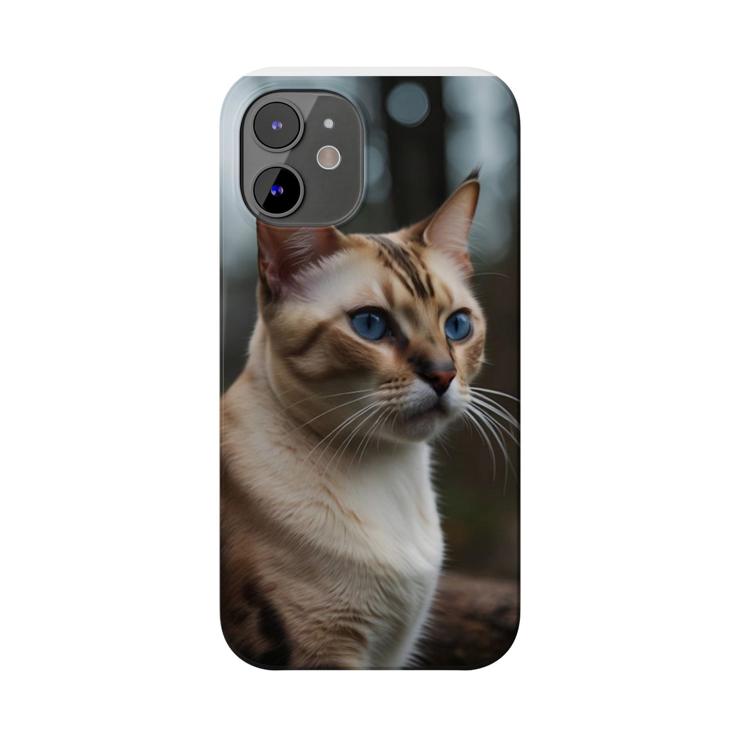 Slim Phone Case Iphone Back Cases Cute CAT AI Generated Design --- Slim Phone Case Cute CAT Ai Design IPhone Case --- Slim Phone Case for IPhone Cute CAT Character AI Design