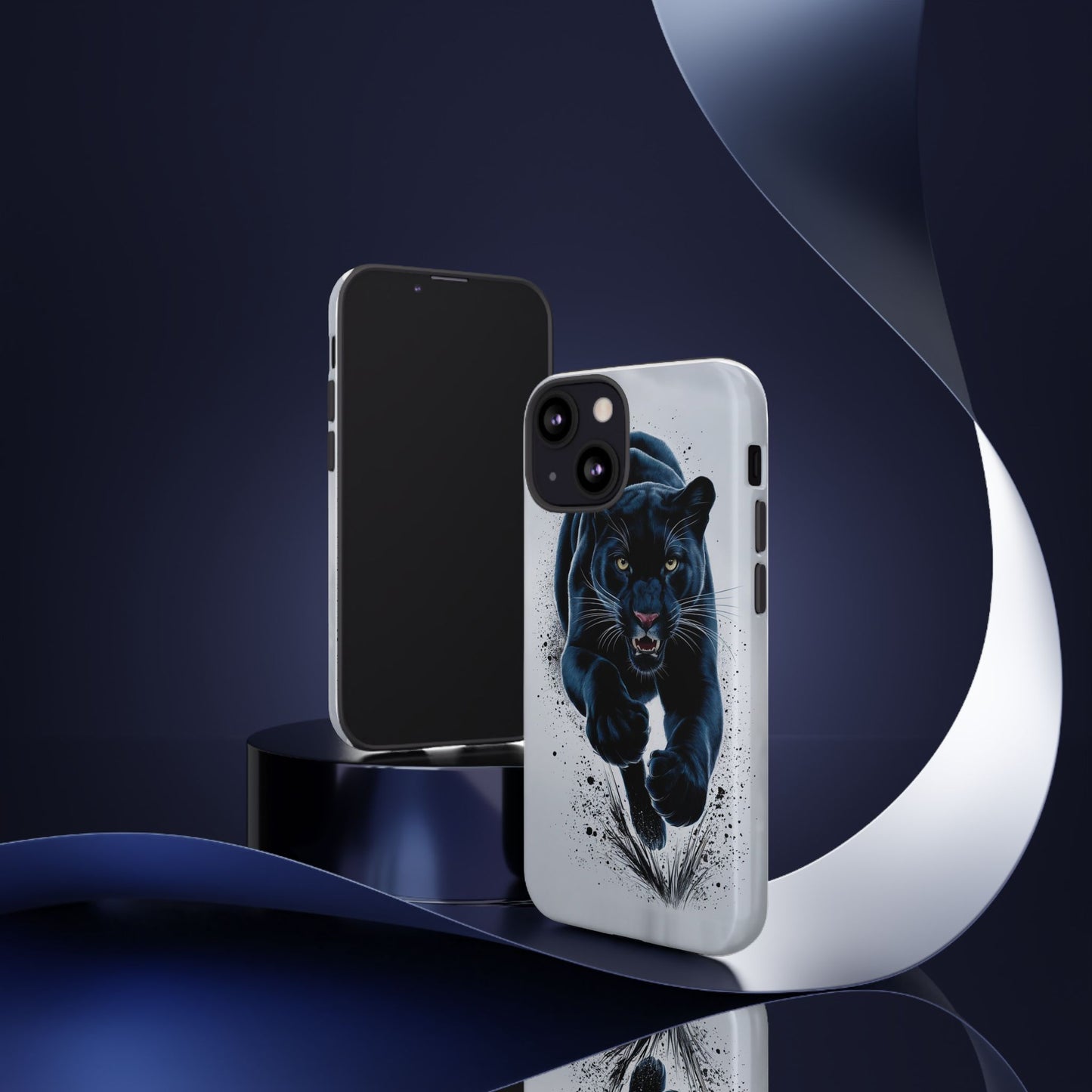 Tough Case for iPhone® – AI Black Panther Design: Bold Protection with Fierce Style, AI Black Panther Design