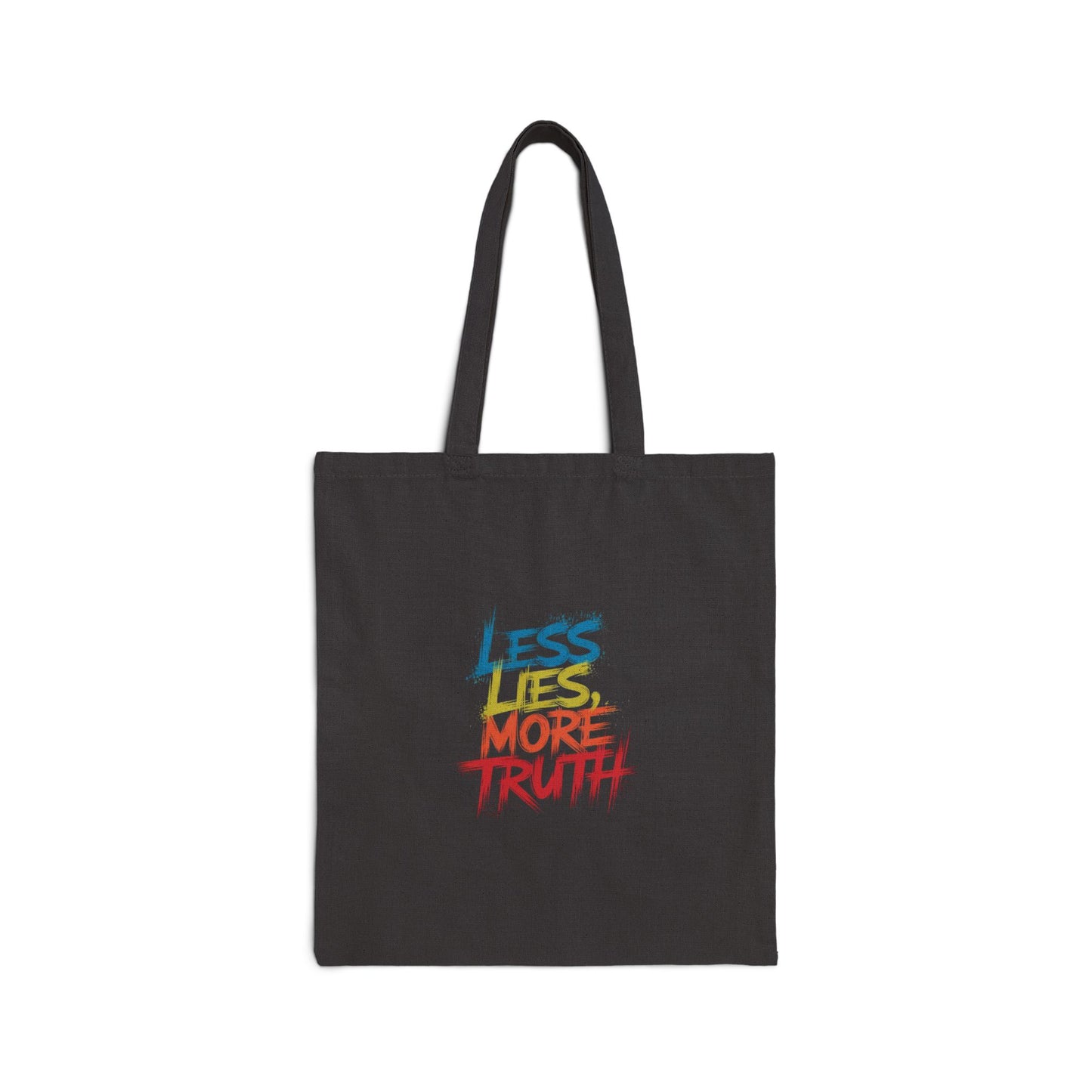 Motivational Typography Tote Bag, Cotton Canvas Tote Bag Less Lies More Truth Typography Tote Bag Design, Motivational Typography Tote Bag Design, Inspirational Tote Bag Typography Design