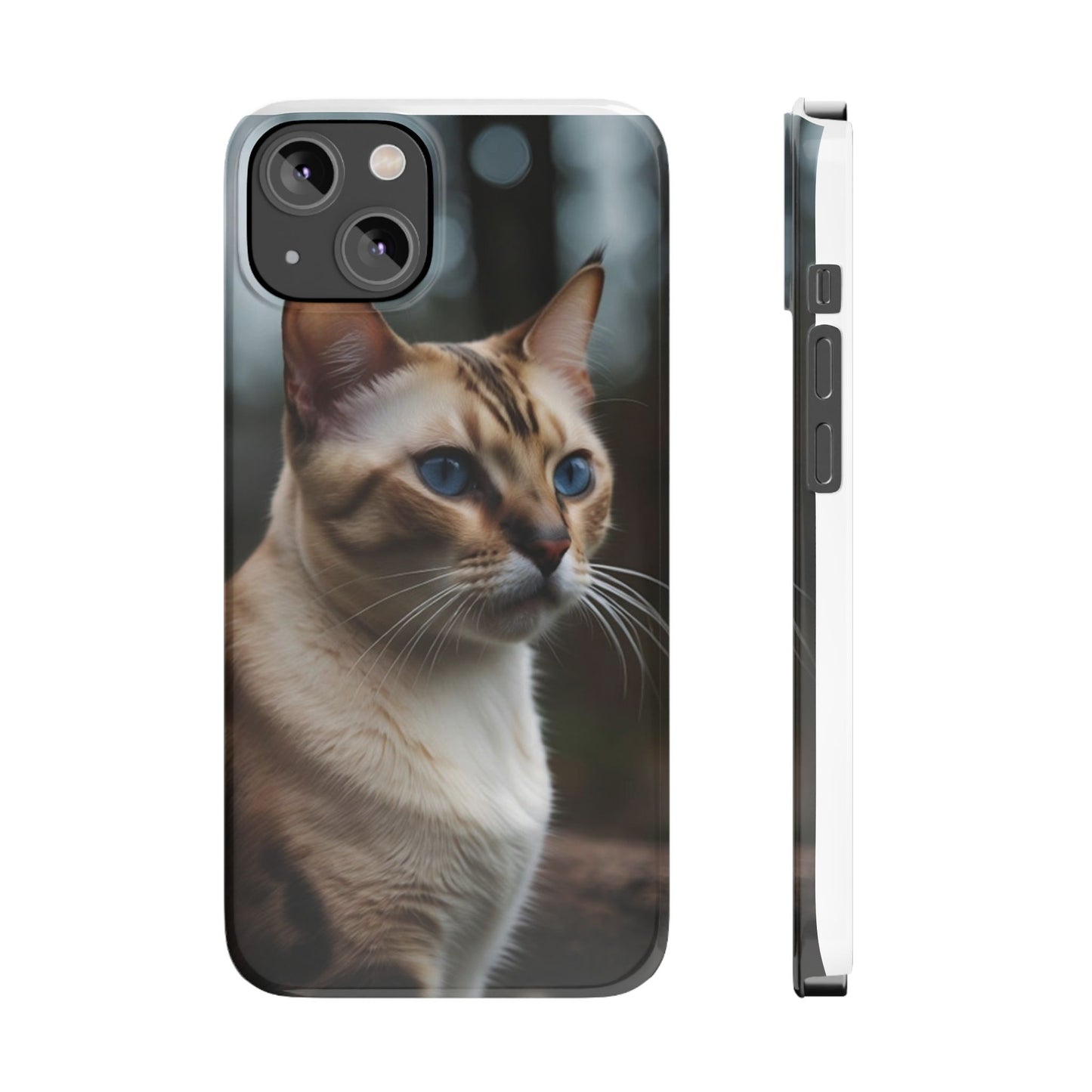 Slim Phone Case Iphone Back Cases Cute CAT AI Generated Design --- Slim Phone Case Cute CAT Ai Design IPhone Case --- Slim Phone Case for IPhone Cute CAT Character AI Design